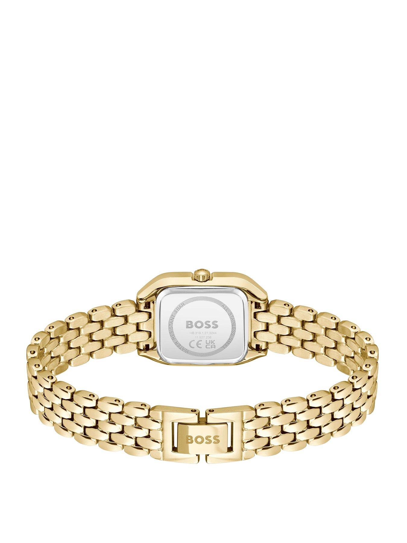 Image 2 of 8 of BOSS Ladies Mae Petite Soft Square Ip Bracelet Watch - Light Gold