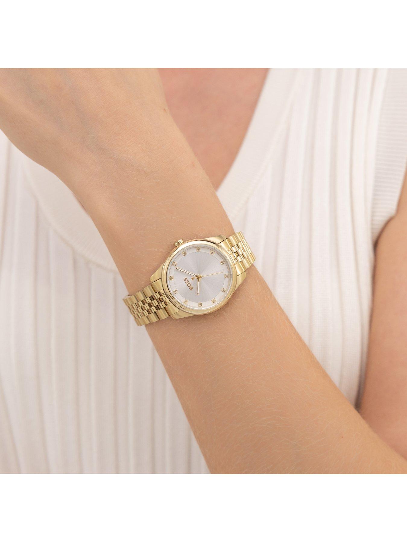 Image 5 of 8 of BOSS Ladies Graceful Precious Ip Watch - Light Gold