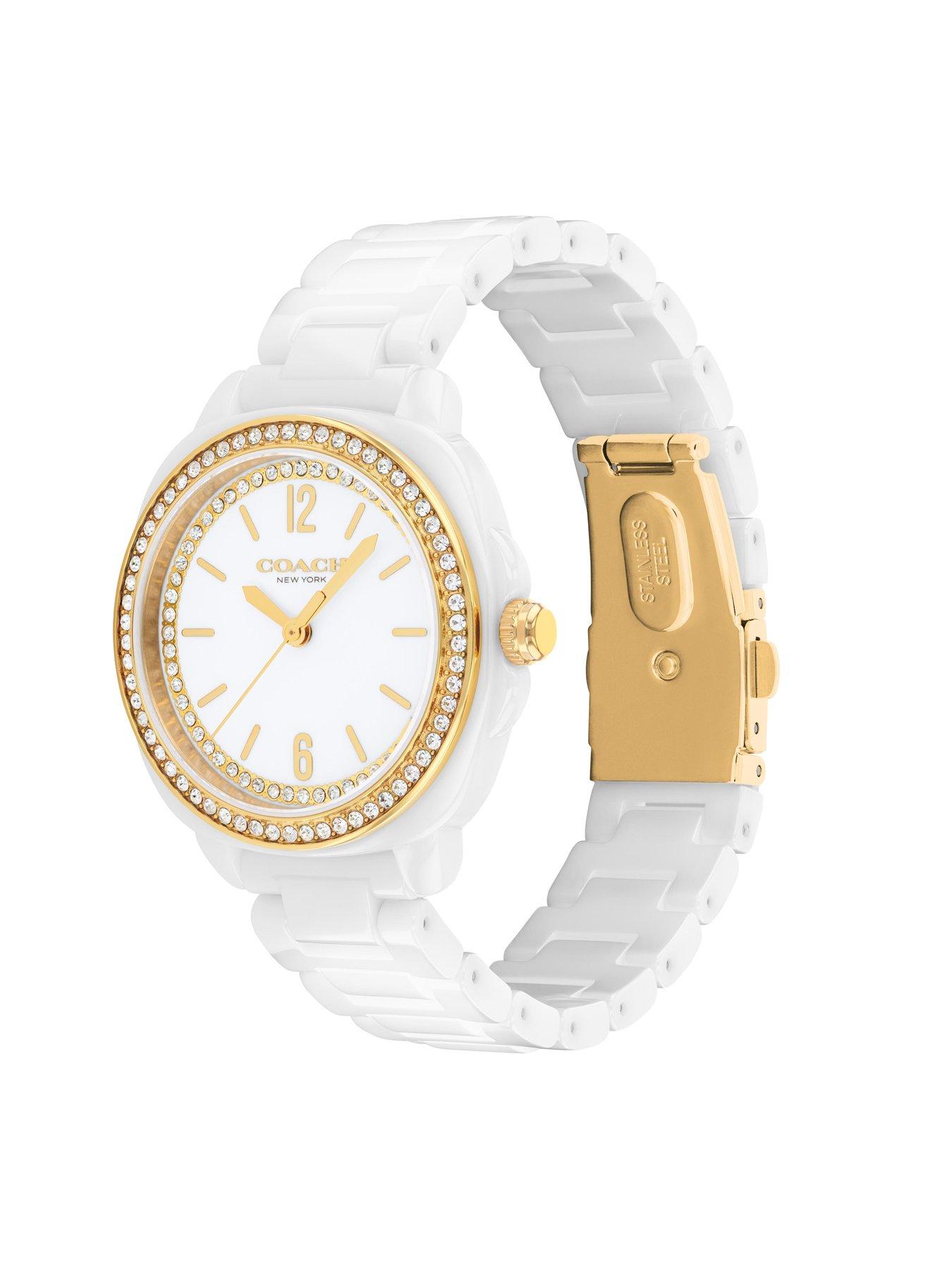 Image 2 of 4 of COACH Ladies Kitt White Ceramic Bracelet Watch