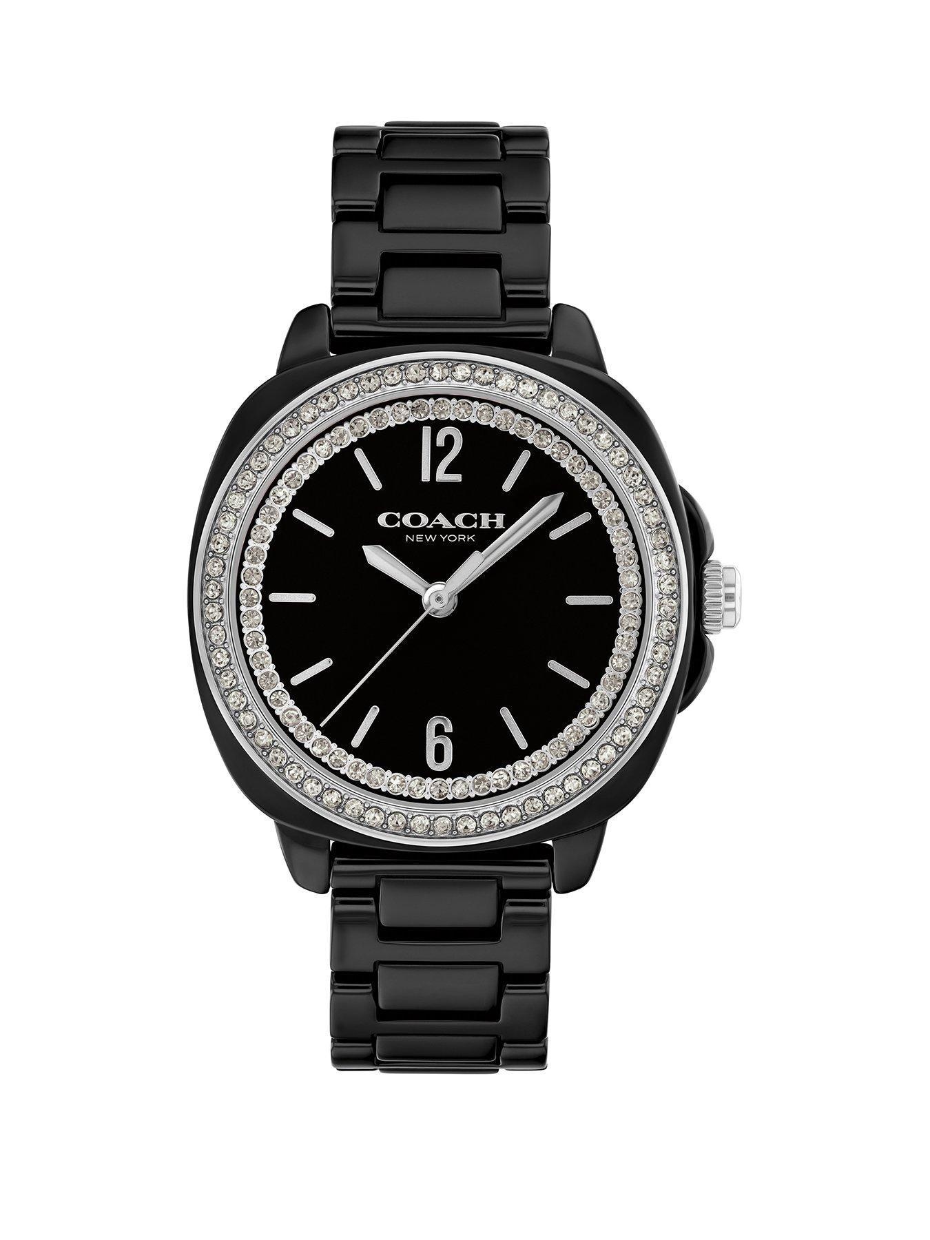 undefined Ladies Kitt Black Ceramic Bracelet Watch - Black