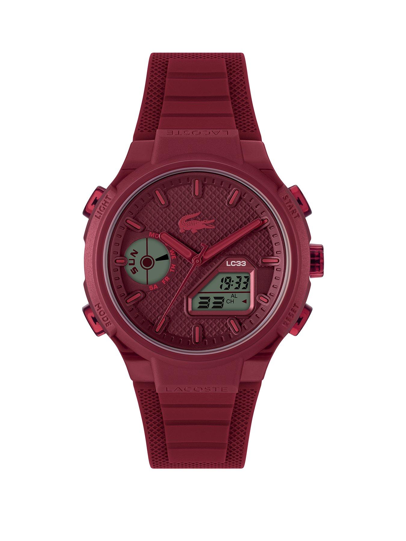 Image 1 of 7 of Lacoste Men's LC33 Red Analog-Digital Watch
