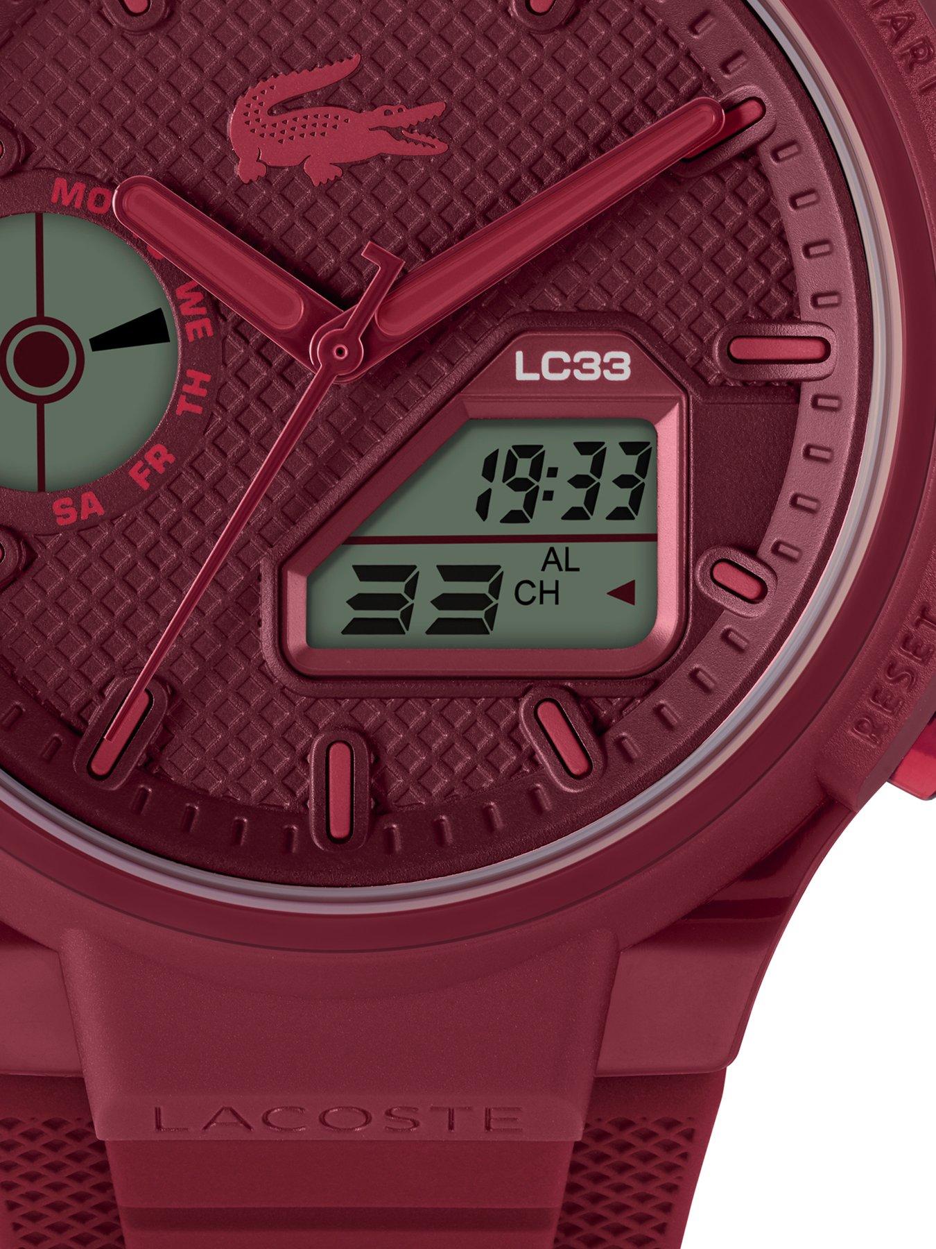 Image 4 of 7 of Lacoste Men's LC33 Red Analog-Digital Watch