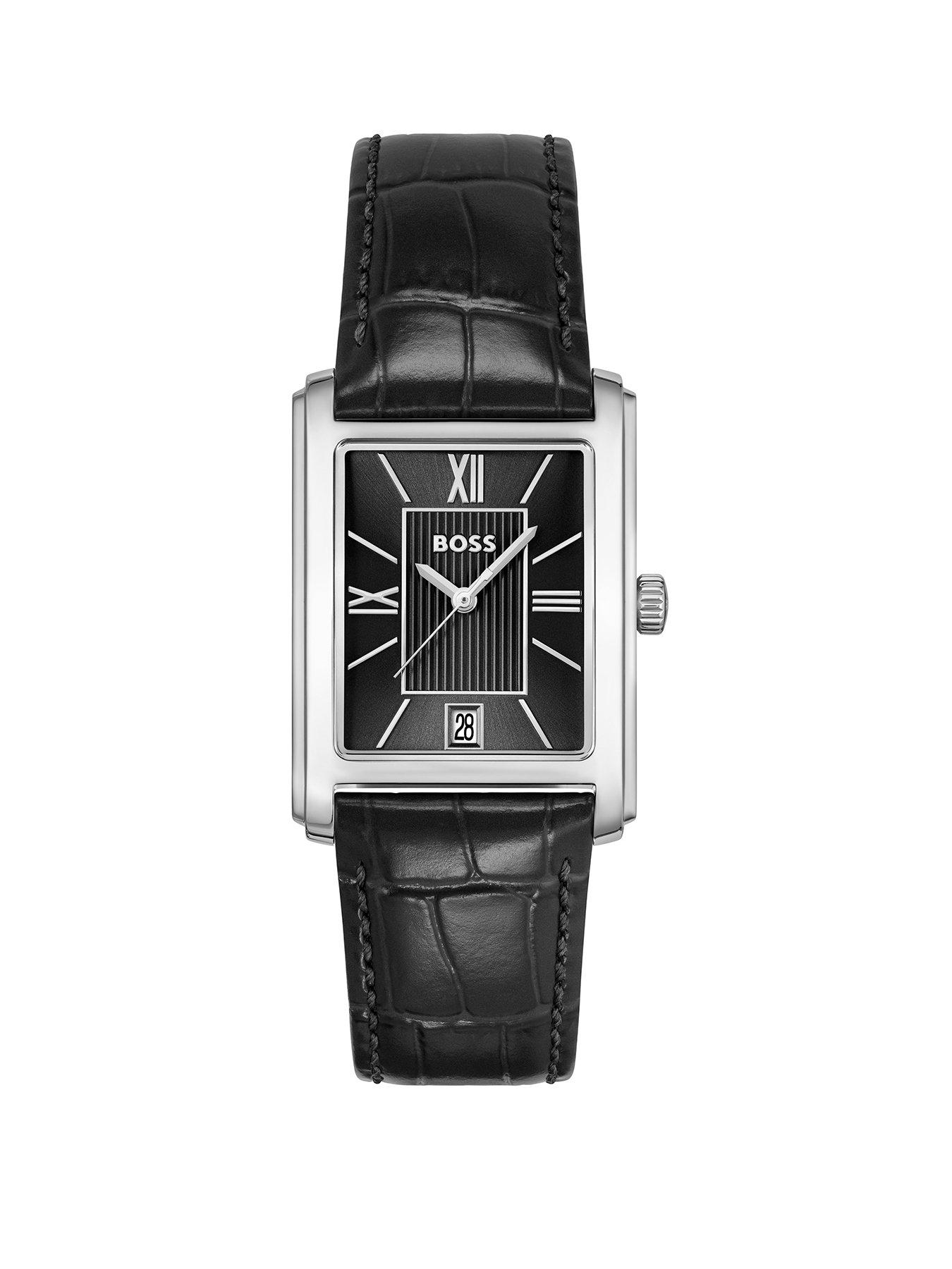 Image 1 of 8 of BOSS Gents Principle Dress Watch With Leather Strap - Black