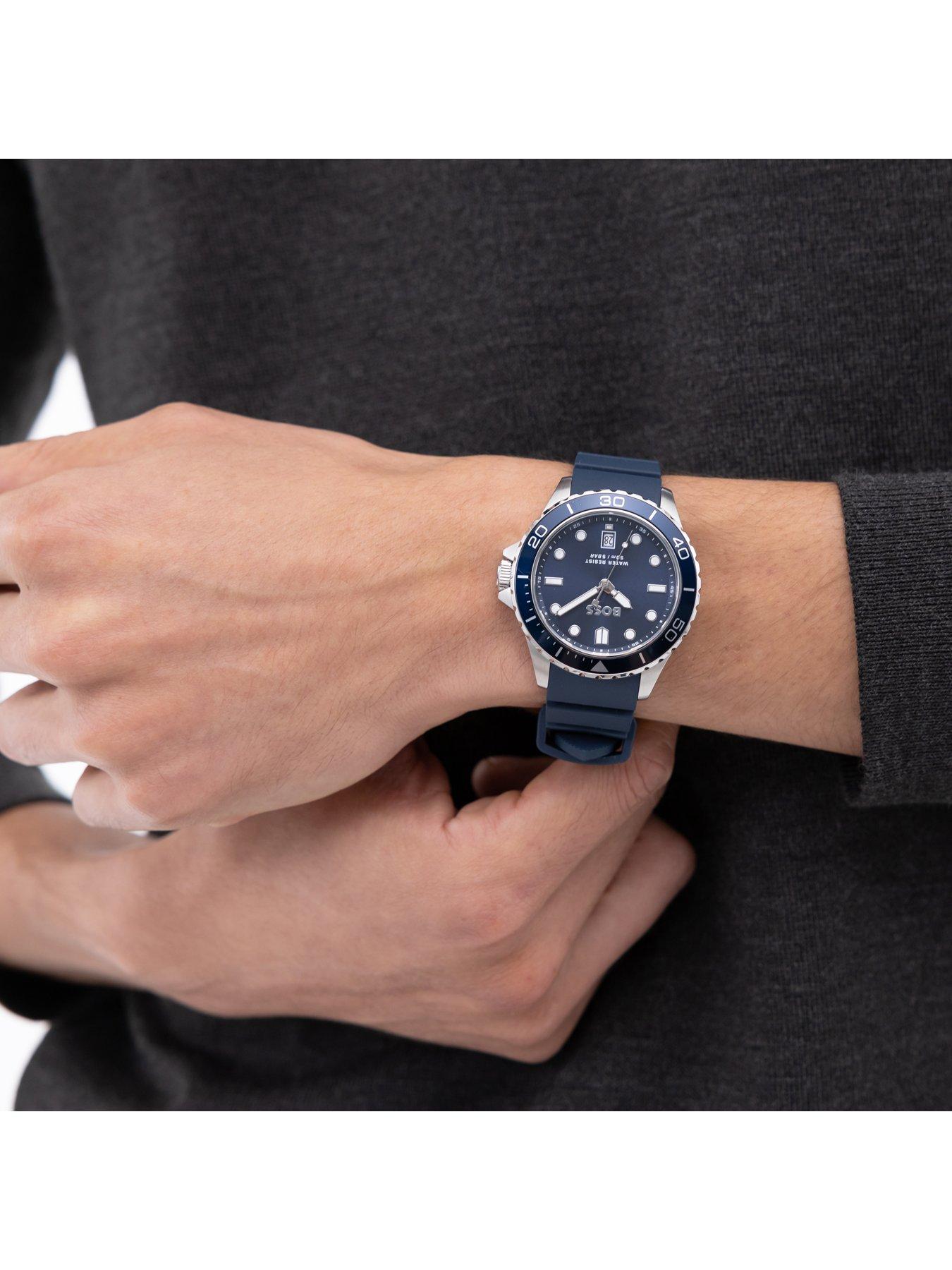 Image 5 of 7 of BOSS Gents Troper Sport Watch With Silicone Strap - Blue