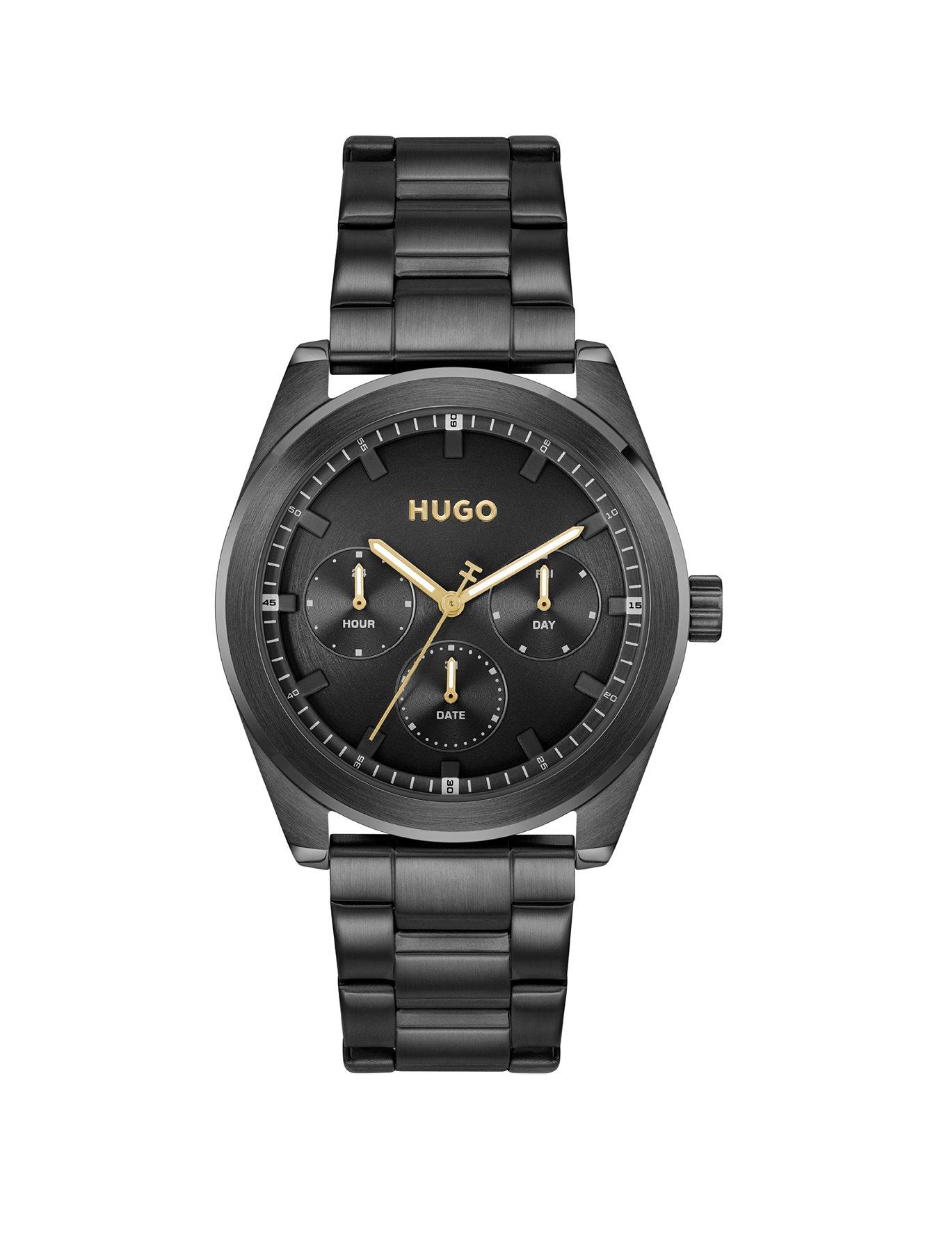 Image 1 of 6 of HUGO Gents Bright Sport Black IP Bracelet Watch