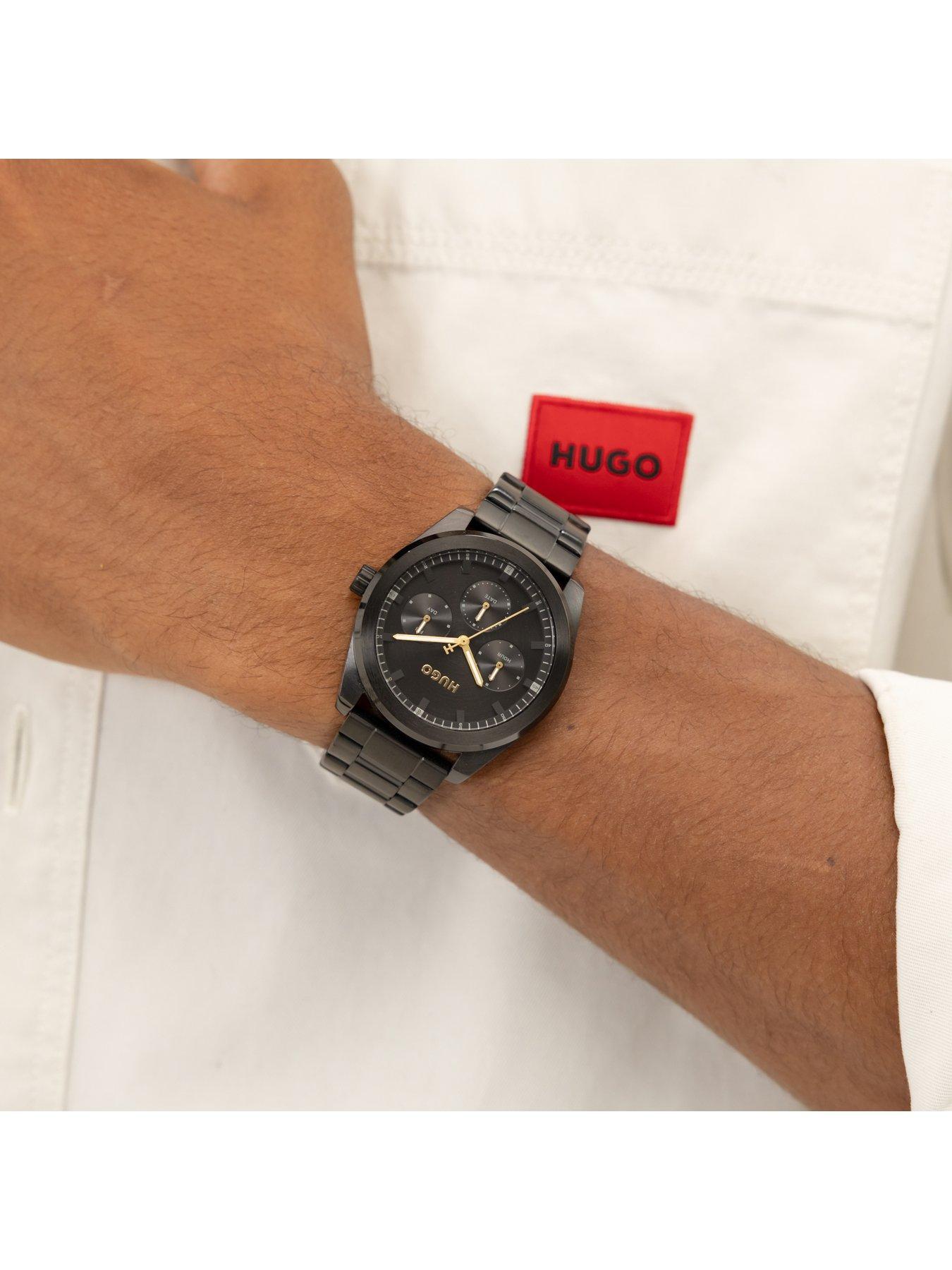 Image 5 of 6 of HUGO Gents Bright Sport Black IP Bracelet Watch