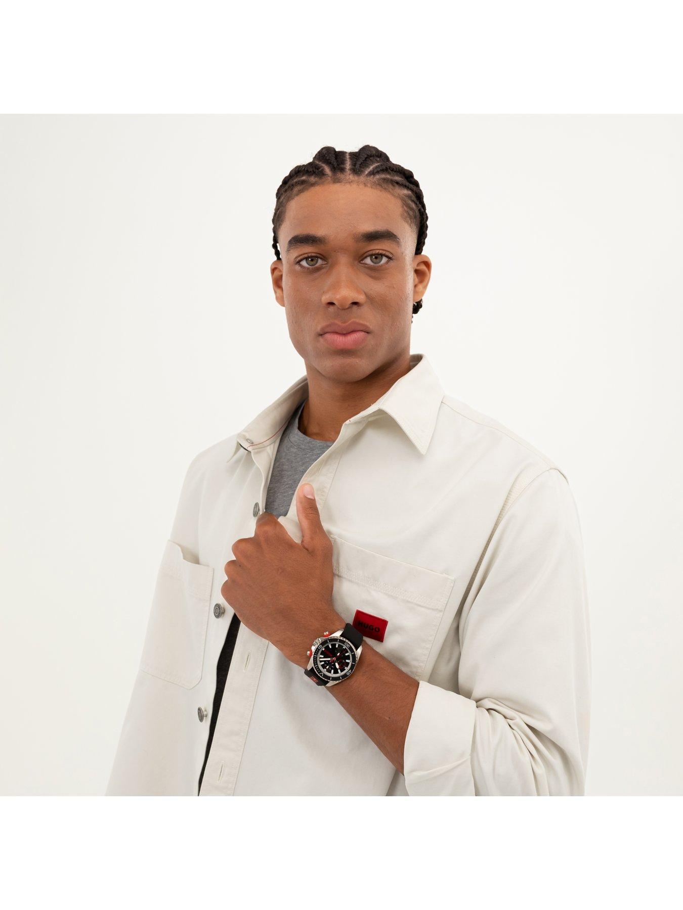 Image 4 of 7 of HUGO Gents HUGO #DIVE Stainless Steel Silicone Strap Watch
