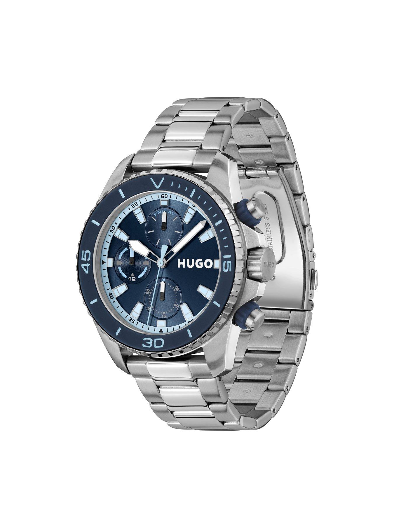 Image 3 of 7 of HUGO Gents HUGO #DIVE Stainless Steel Bracelet Watch with Blue Dial