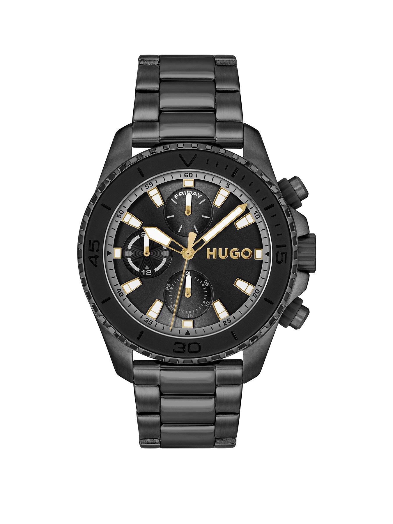 Image 1 of 7 of HUGO Gents HUGO #DIVE Black IP Bracelet Watch