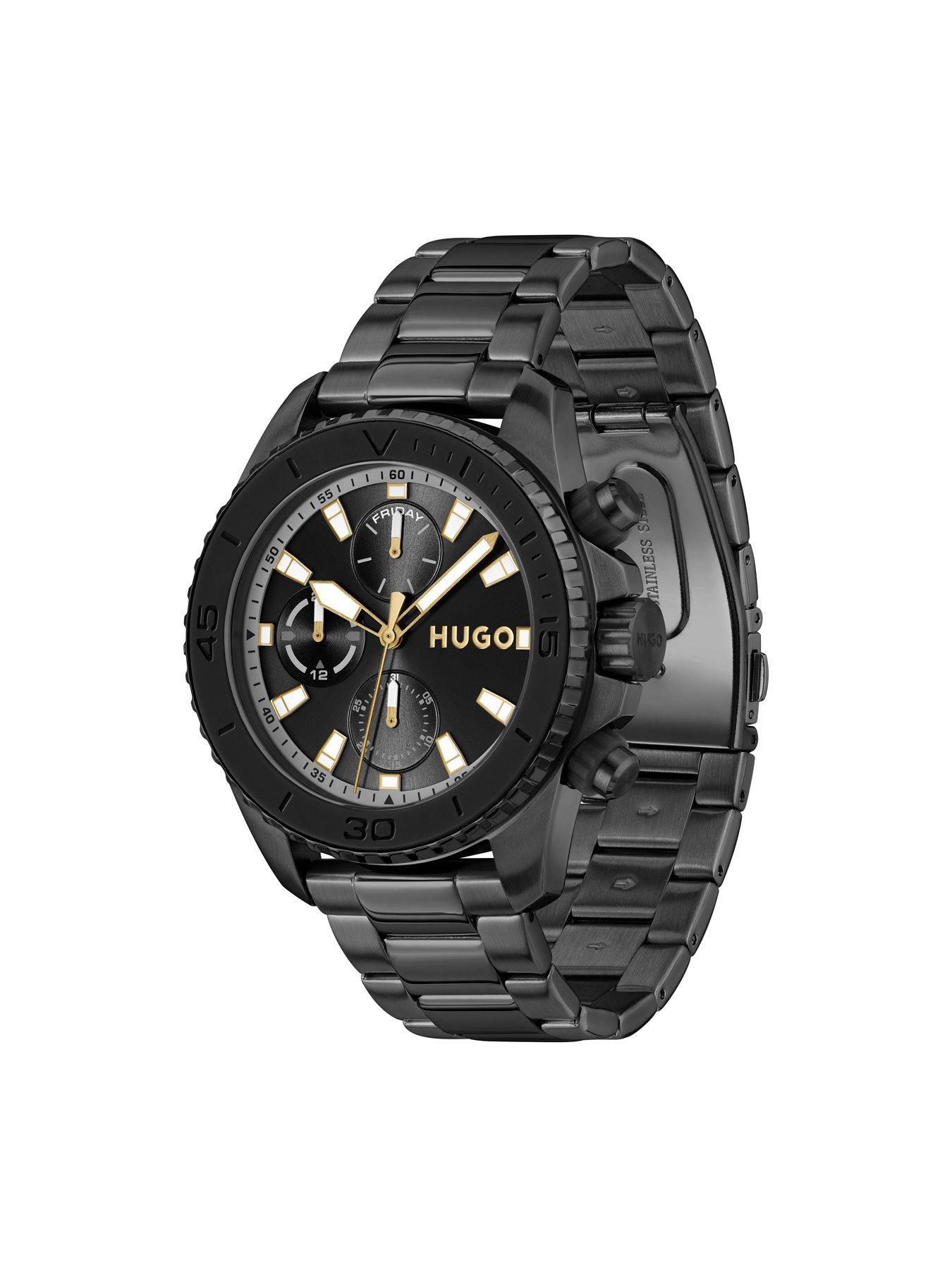 Image 3 of 7 of HUGO Gents HUGO #DIVE Black IP Bracelet Watch