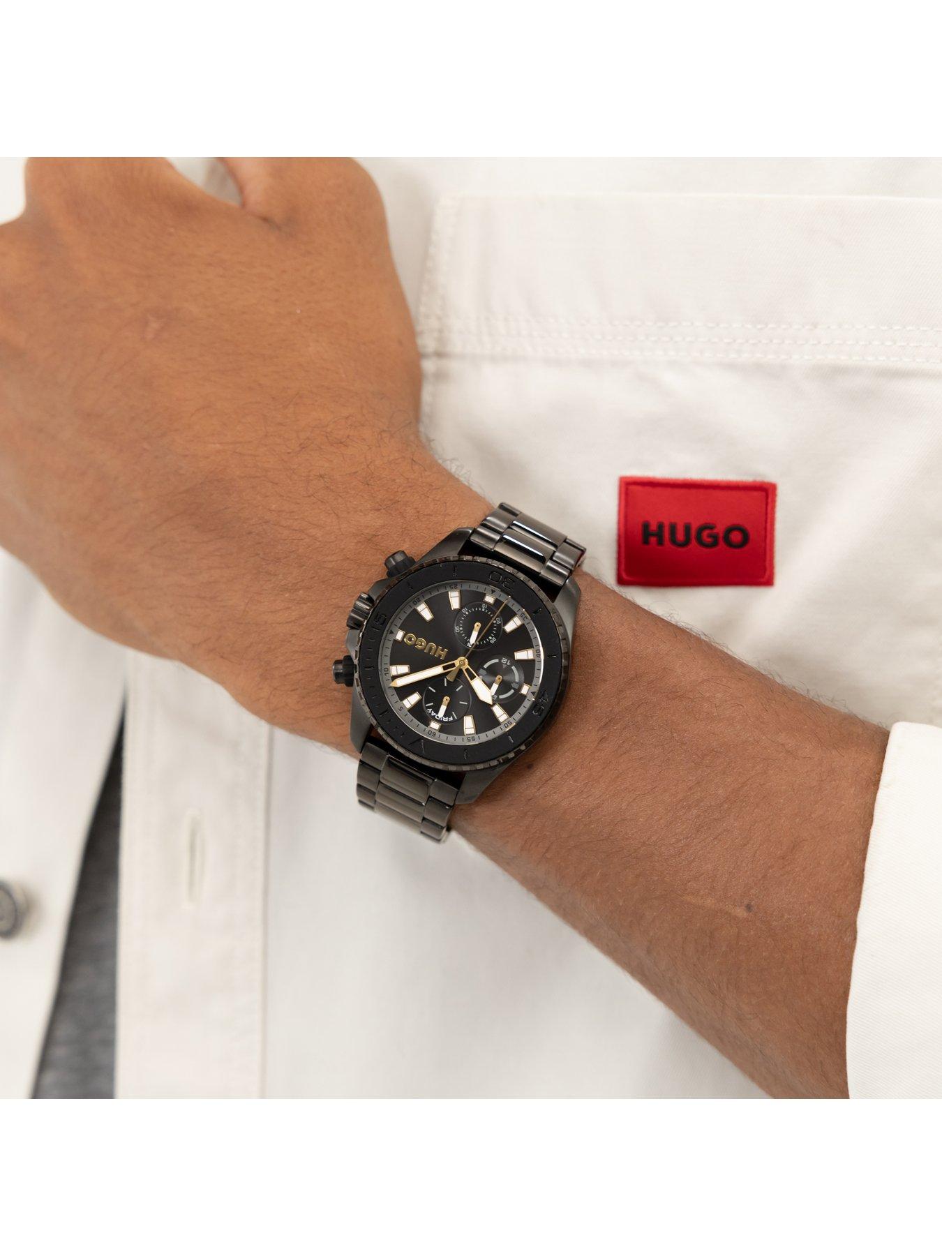 Image 5 of 7 of HUGO Gents HUGO #DIVE Black IP Bracelet Watch