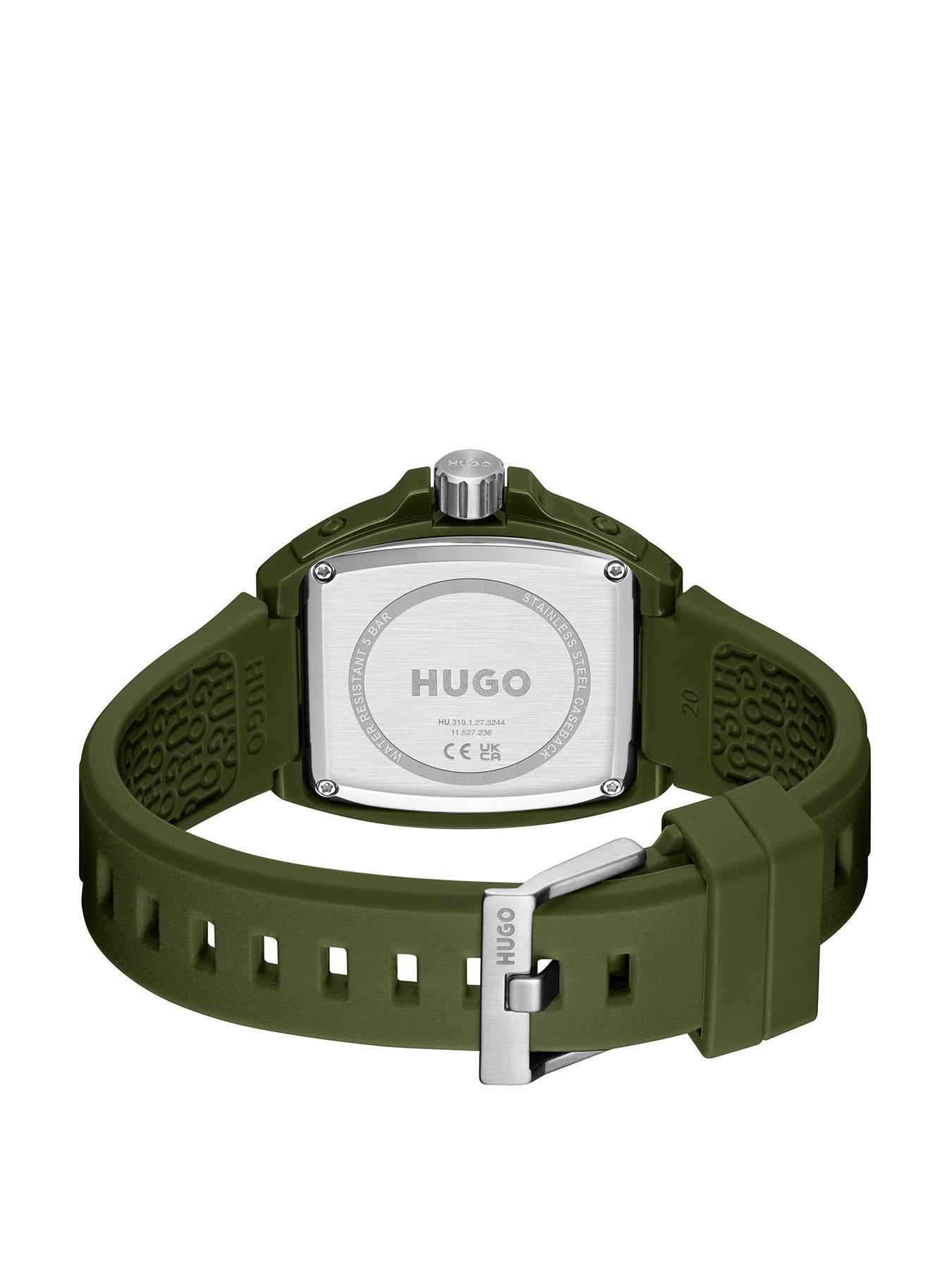 Image 2 of 7 of HUGO Gents HUGO #ICON Green Silicone Strap Watch