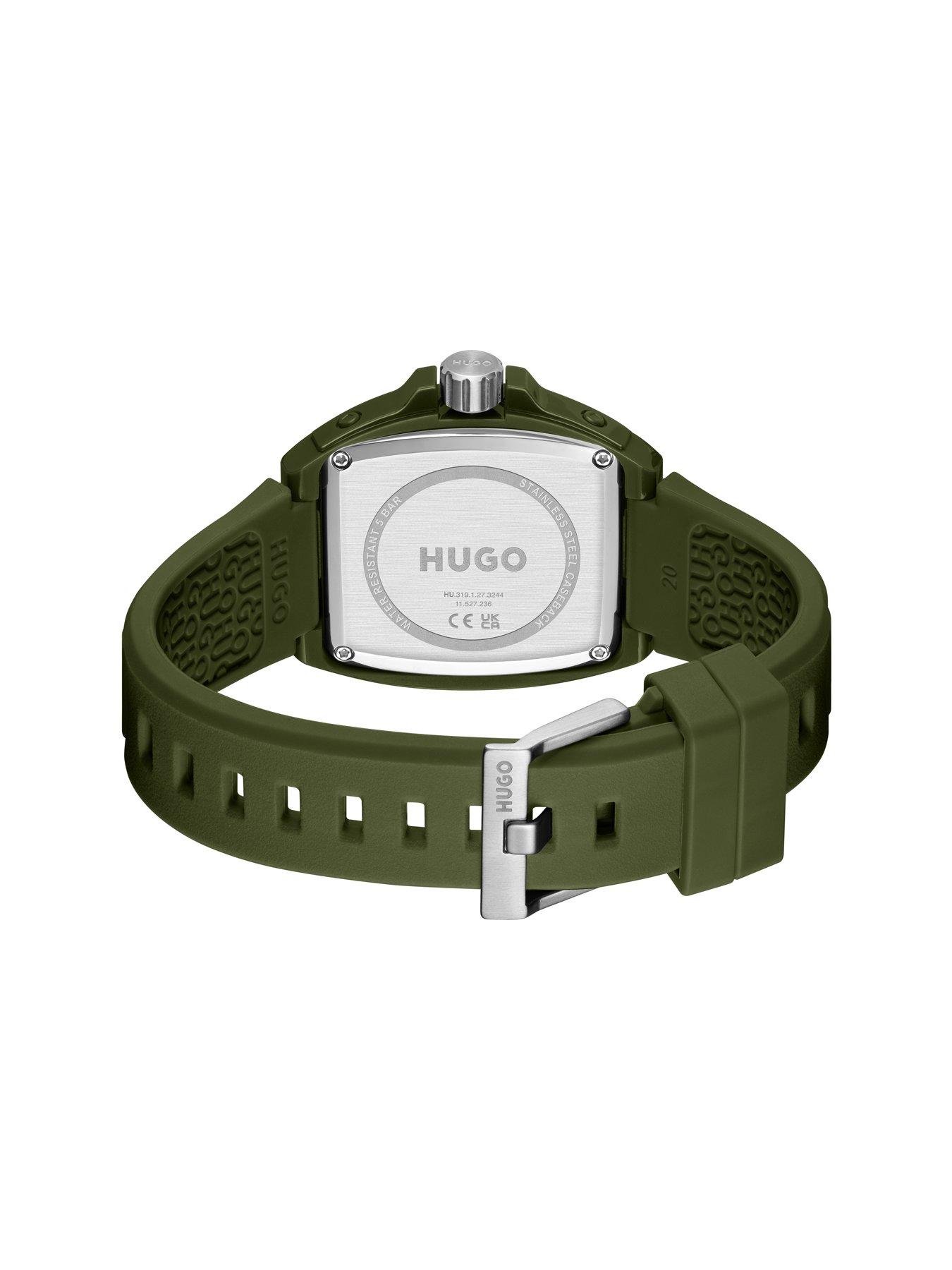 Image 2 of 7 of HUGO Gents&nbsp;#ICON Green Silicone Strap Watch