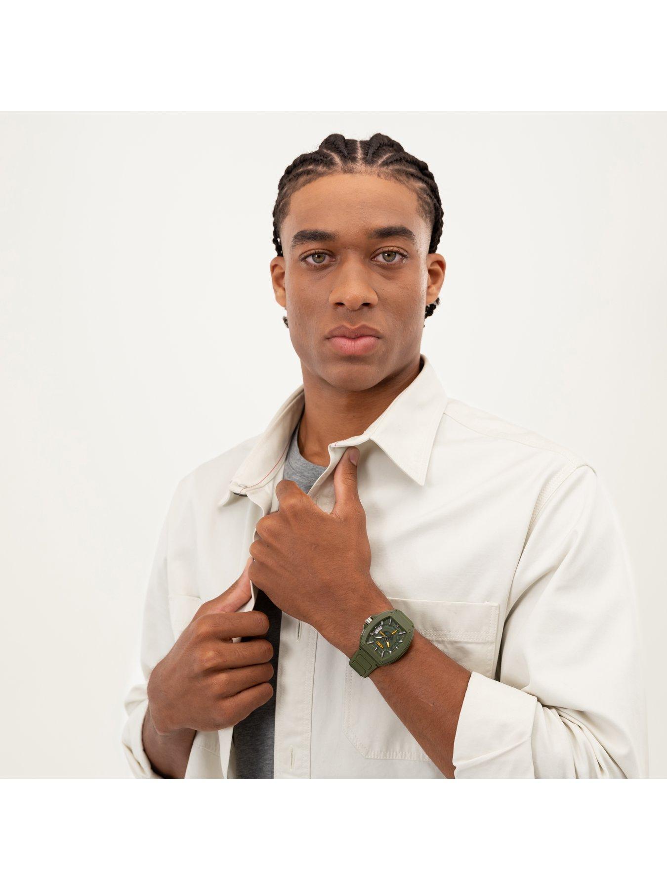 Image 4 of 7 of HUGO Gents HUGO #ICON Green Silicone Strap Watch
