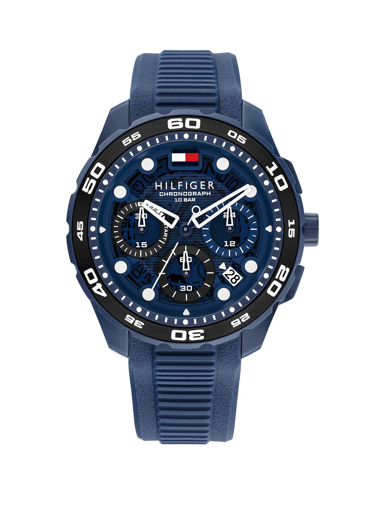tommy-hilfiger-mens-navy-blue-silicone-watch