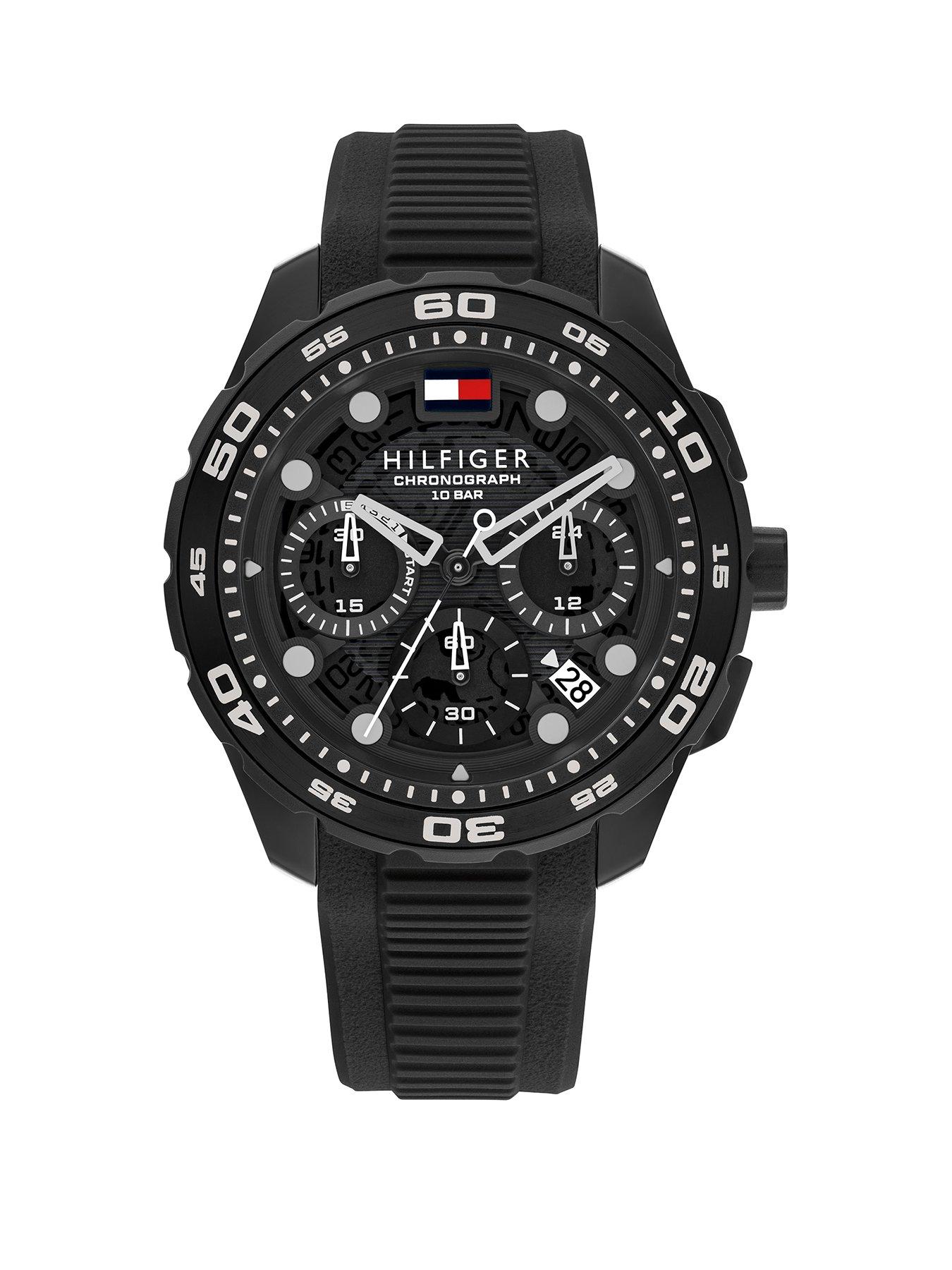Image 1 of 5 of Tommy Hilfiger Men's Black Silicone Watch