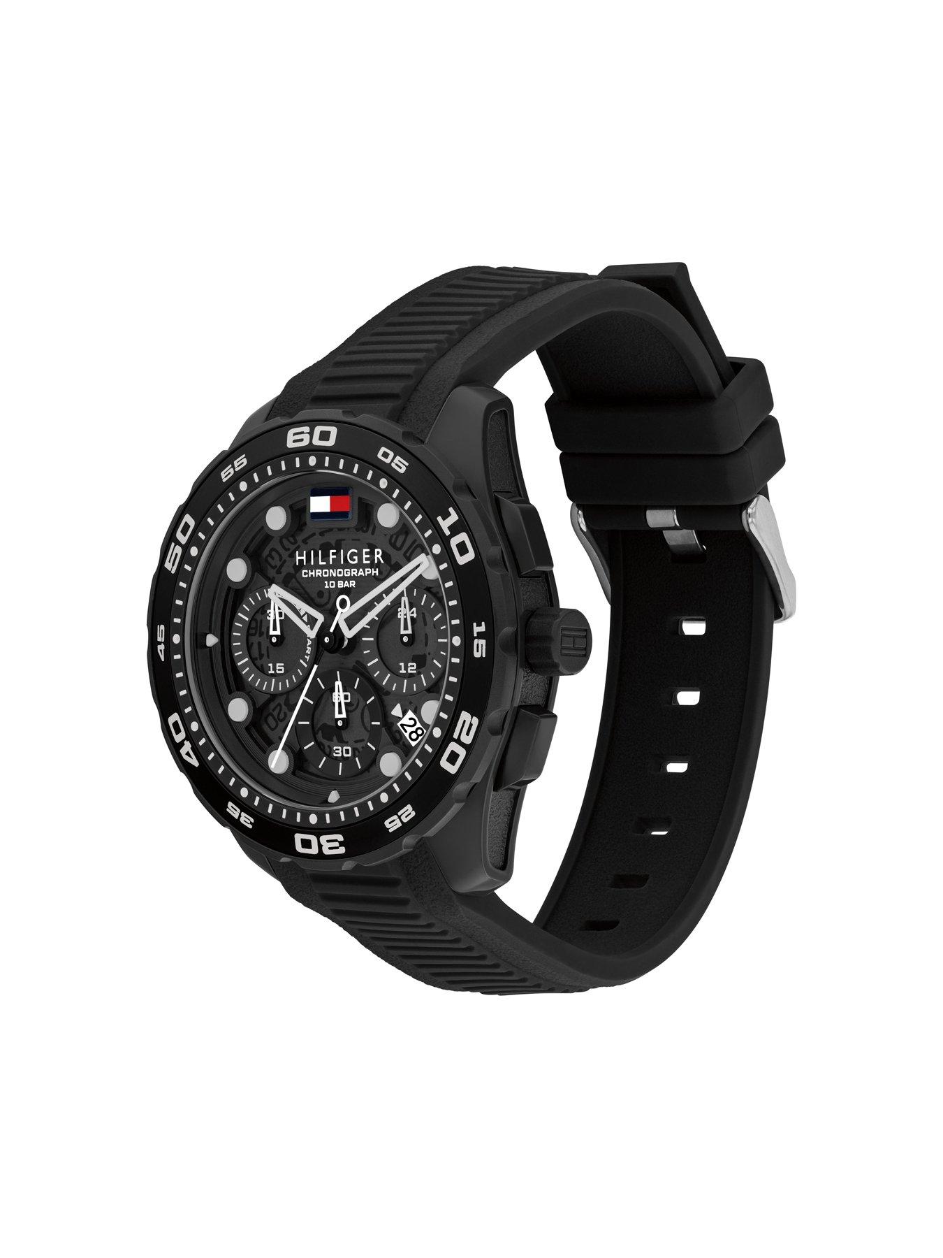 Image 2 of 5 of Tommy Hilfiger Men's Black Silicone Watch