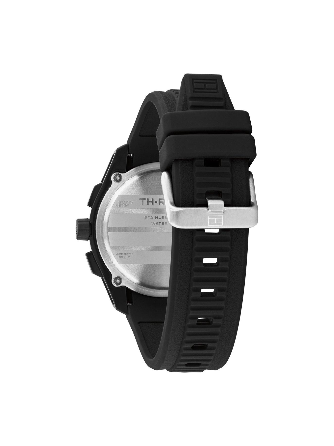 Image 3 of 5 of Tommy Hilfiger Men's Black Silicone Watch