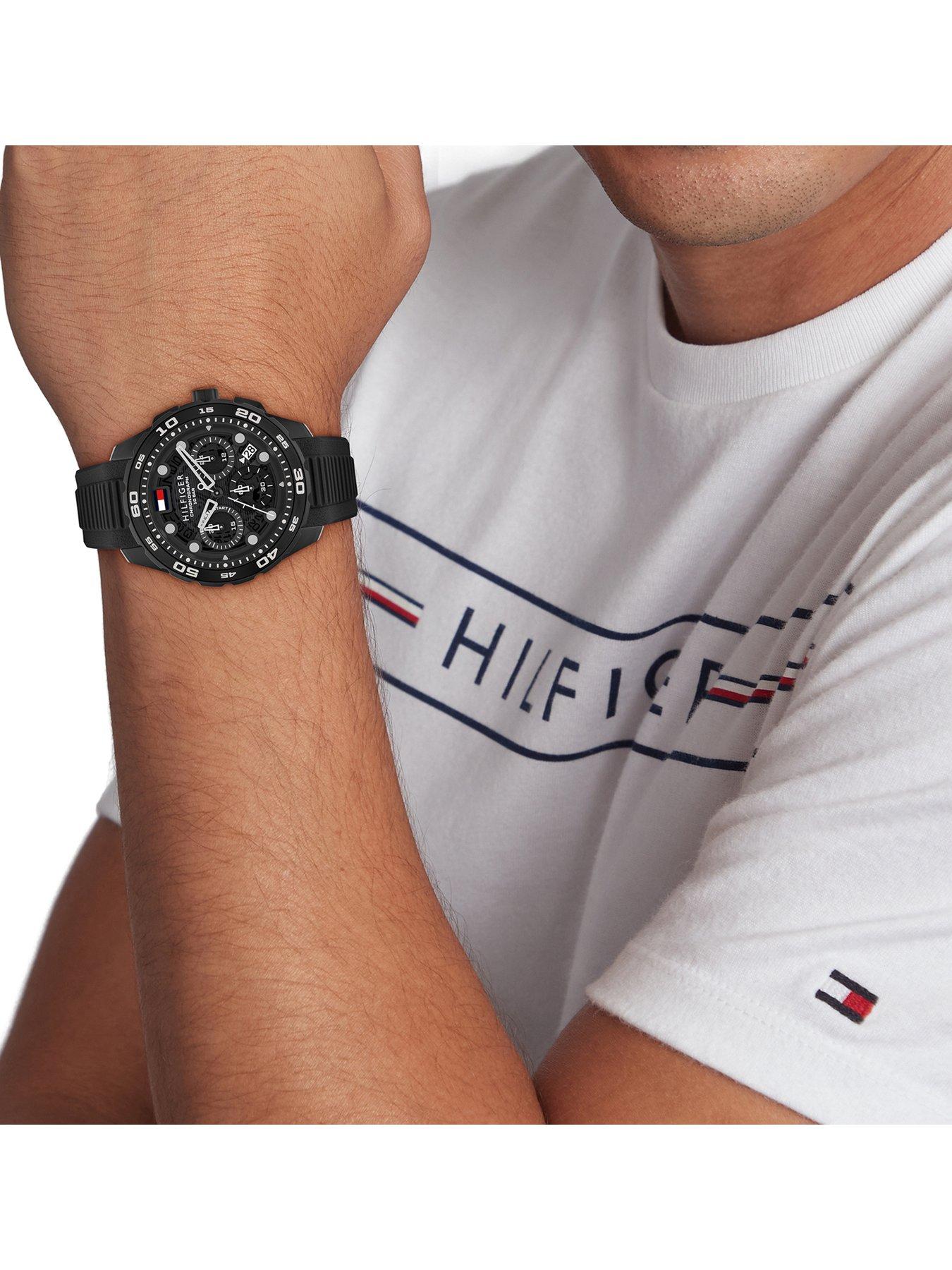 Image 4 of 5 of Tommy Hilfiger Men's Black Silicone Watch
