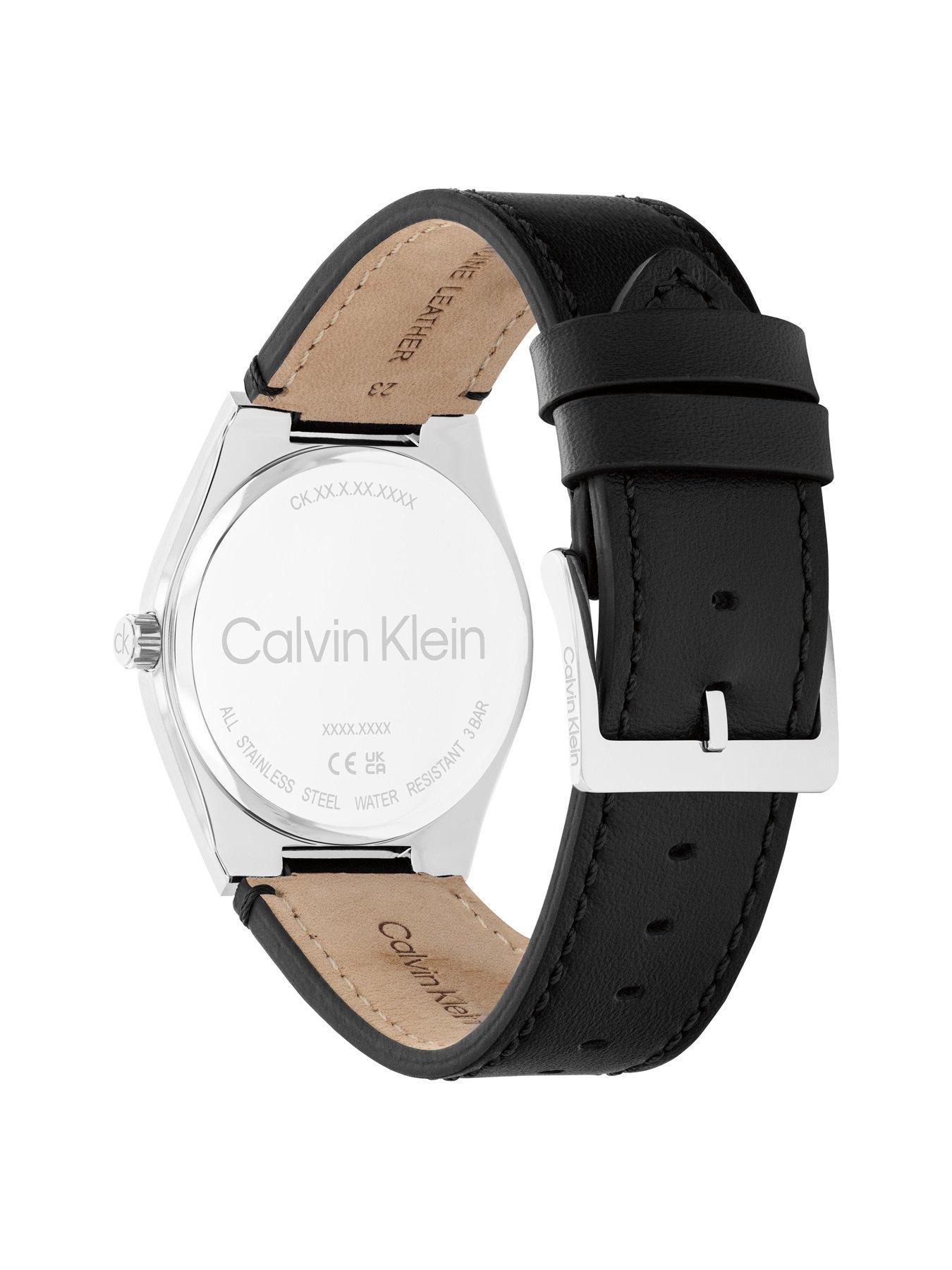 Image 3 of 5 of Calvin Klein Men's Ck Motion Chronograph Leather Strap Watch - Black
