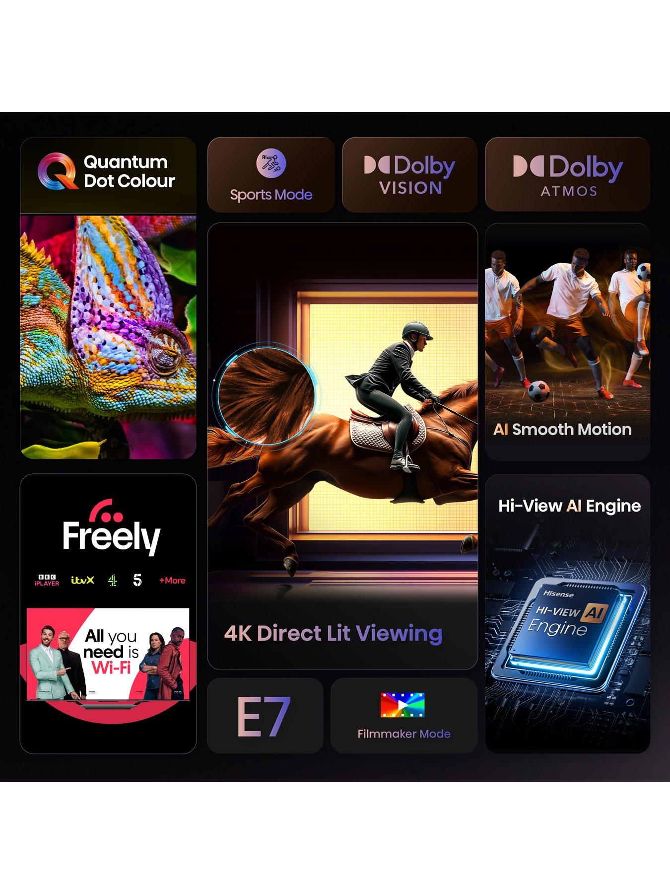 Image 3 of 7 of Hisense Hisense E7Q 85" 4K QLED Smart AI TV with Freely - 85E7QTUK