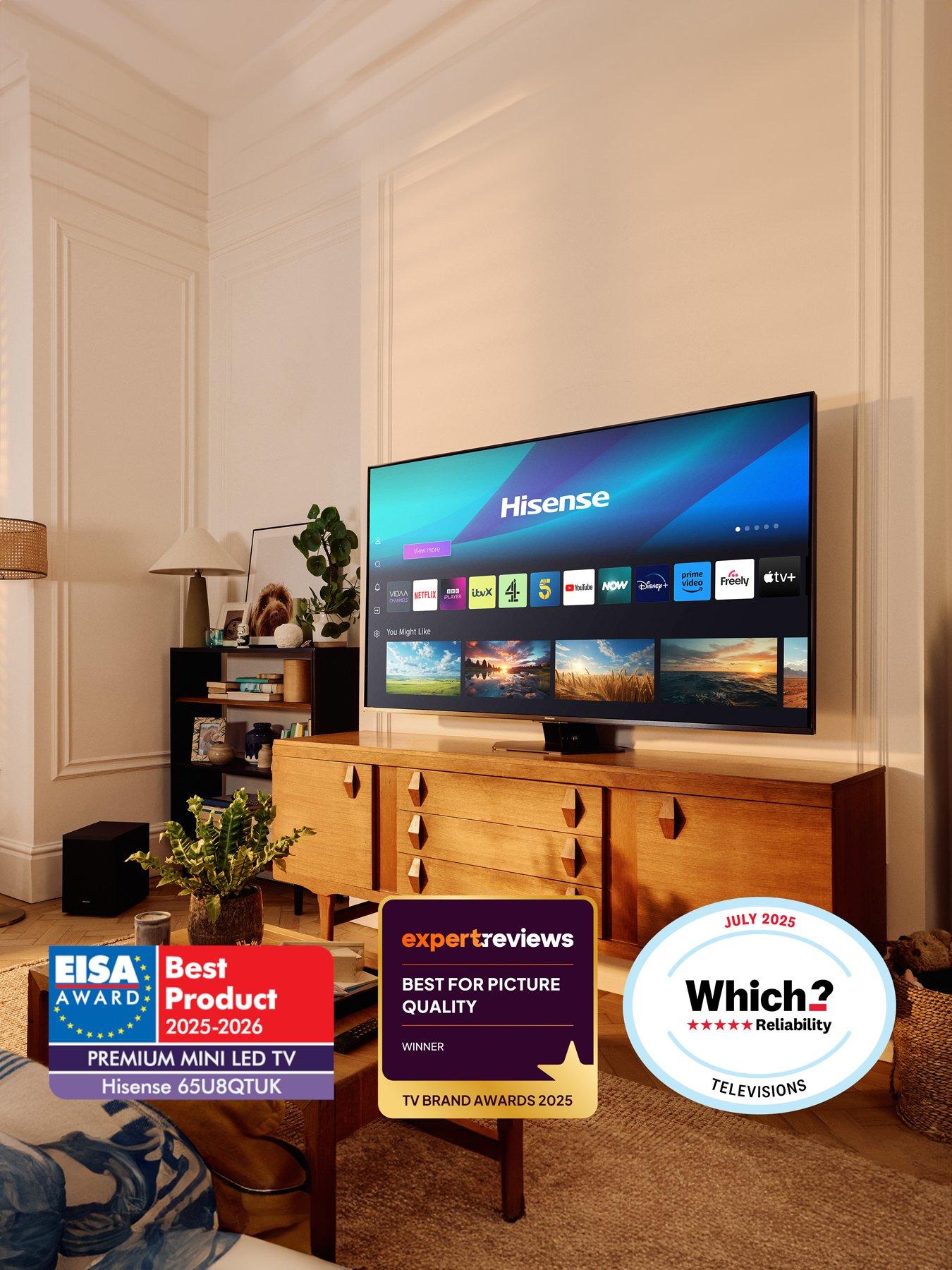Image 2 of 2 of Hisense 85" 85U8QTUK MiniLED 165Hz Smart AI TV with Freely