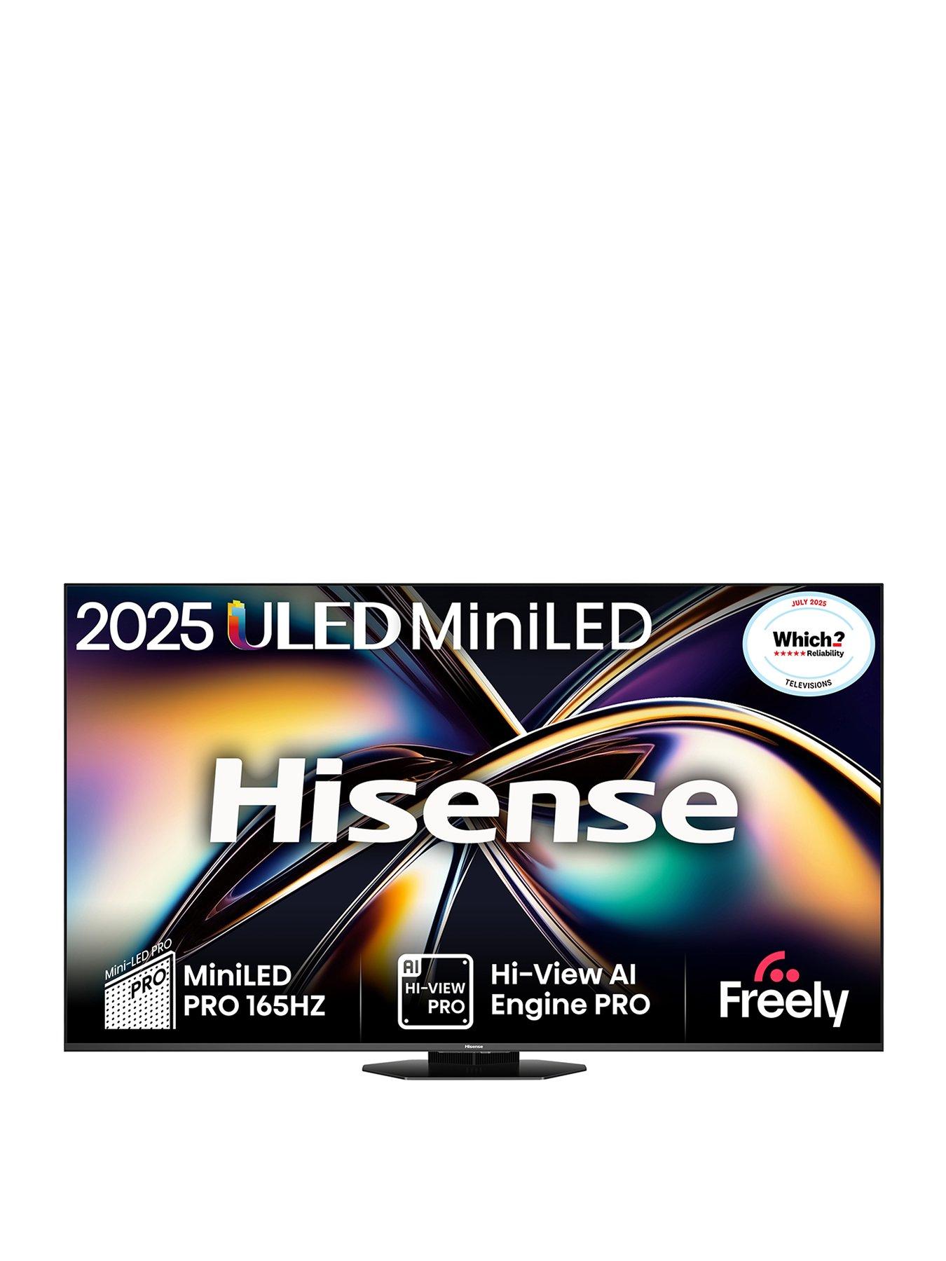 Hisense 75" 75U8QTUK MiniLED 165Hz Smart AI TV with Freely