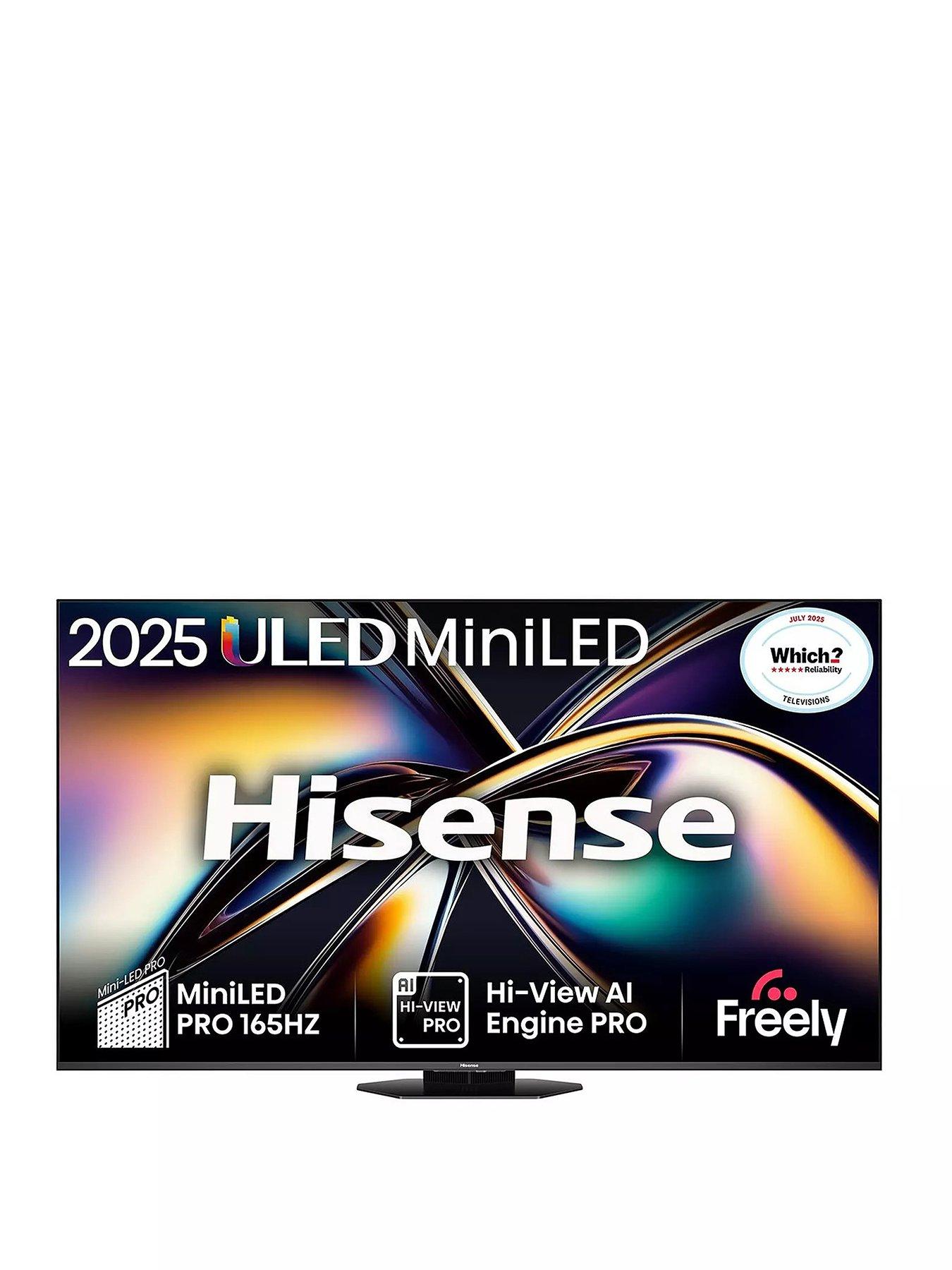 Hisense 55" 55U8QTUK MiniLED 165Hz Smart AI TV with Freely