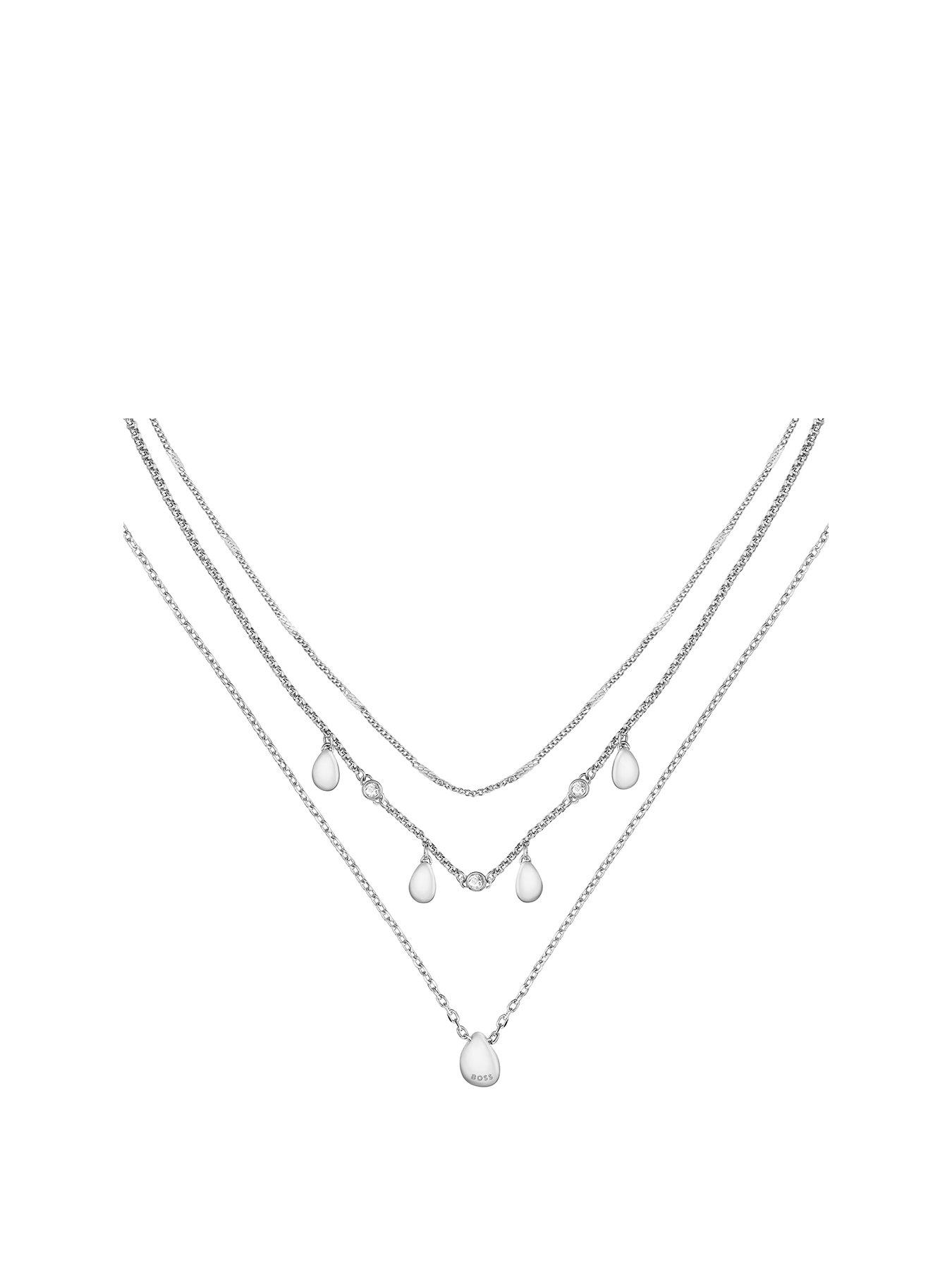 undefined Ladies Selena Stainless Steel Necklace - Silver