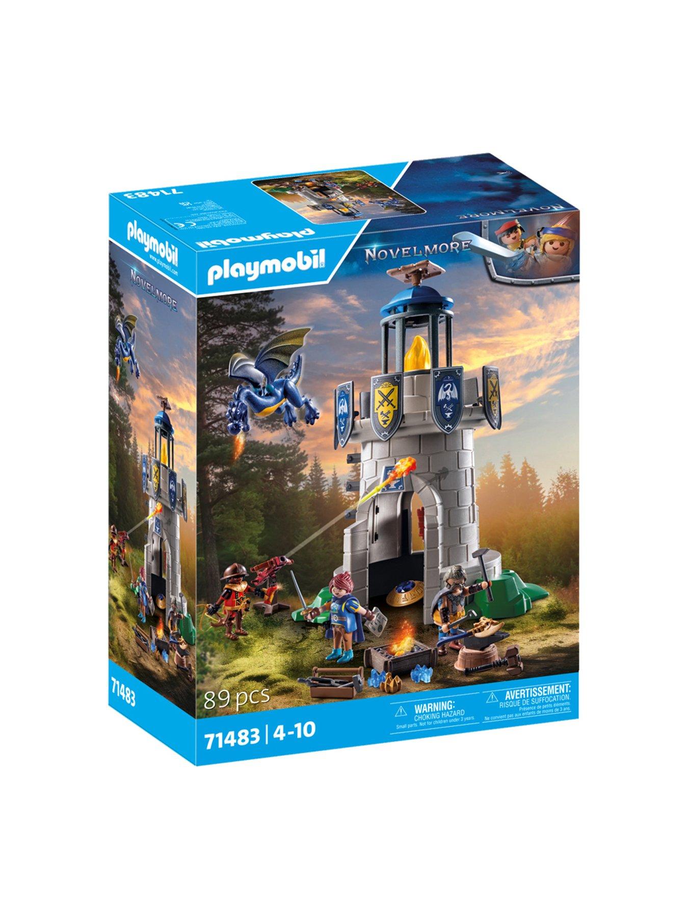 Image 2 of 5 of Playmobil 71483 Knights of Novelmore: Knight's Tower with Blacksmith and Dragon