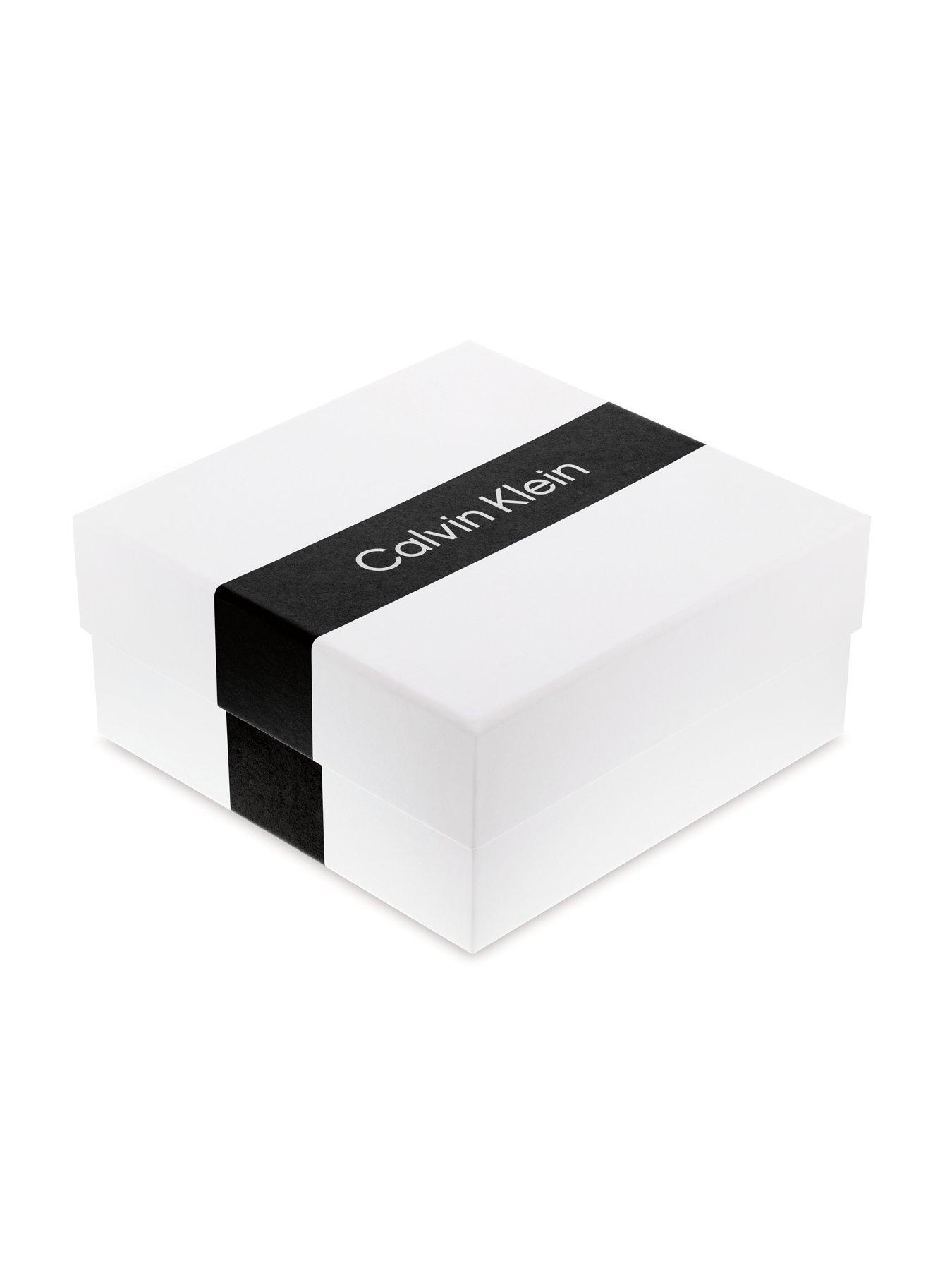 Image 4 of 4 of Calvin Klein Men's CK Essential Links Stainless Steel Earrings