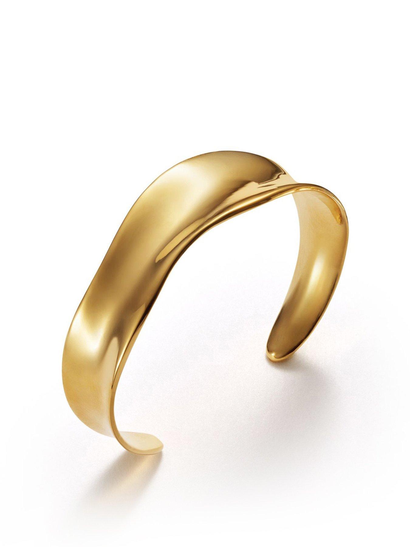 undefined MOLTEN LUXE BANGLE , Gold Coated , 5cm x 6.4cm x 2cm