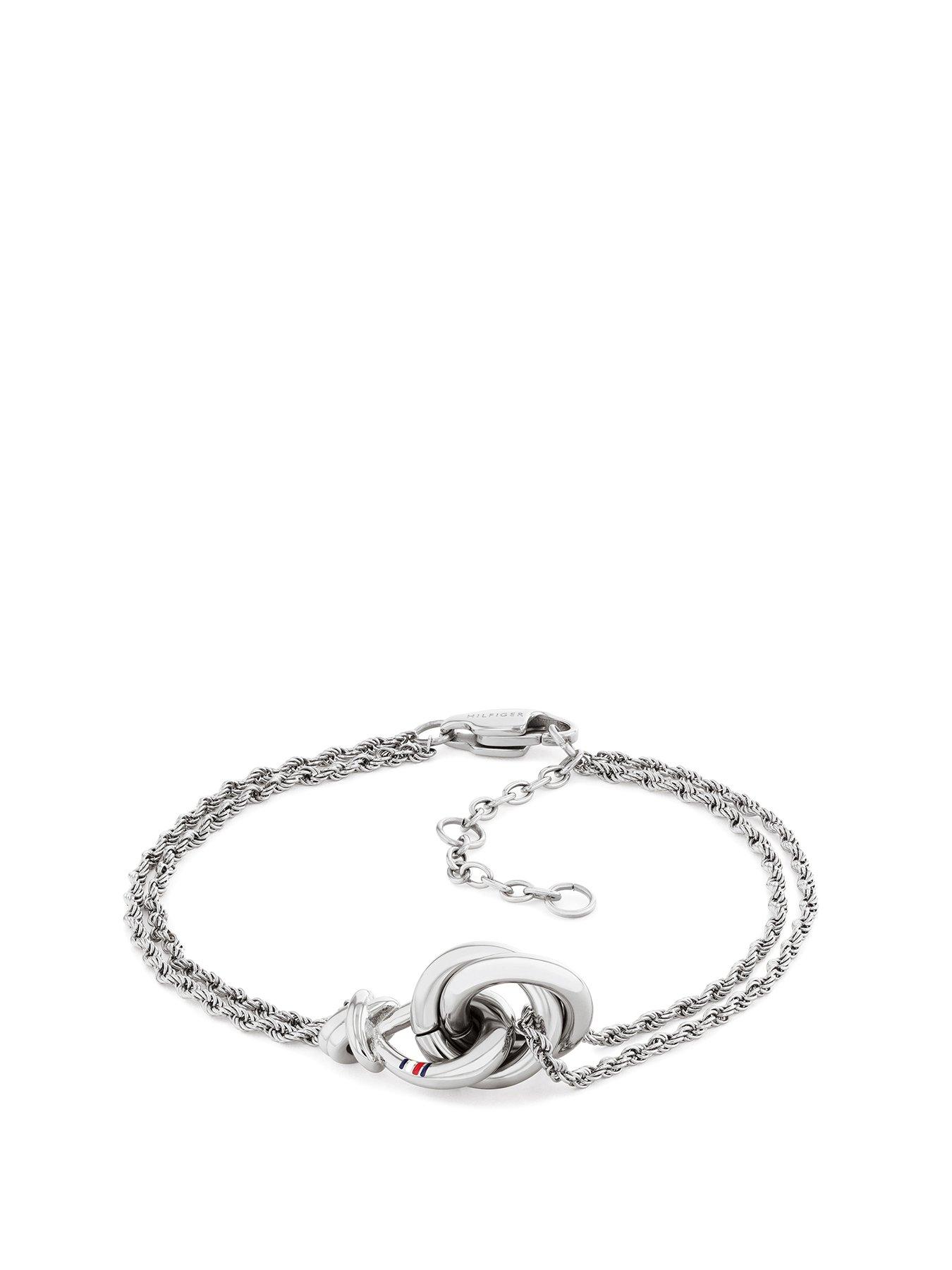 Image 1 of 4 of Tommy Hilfiger Women's Stainless Steel Nautical Knot Bracelet - Silver