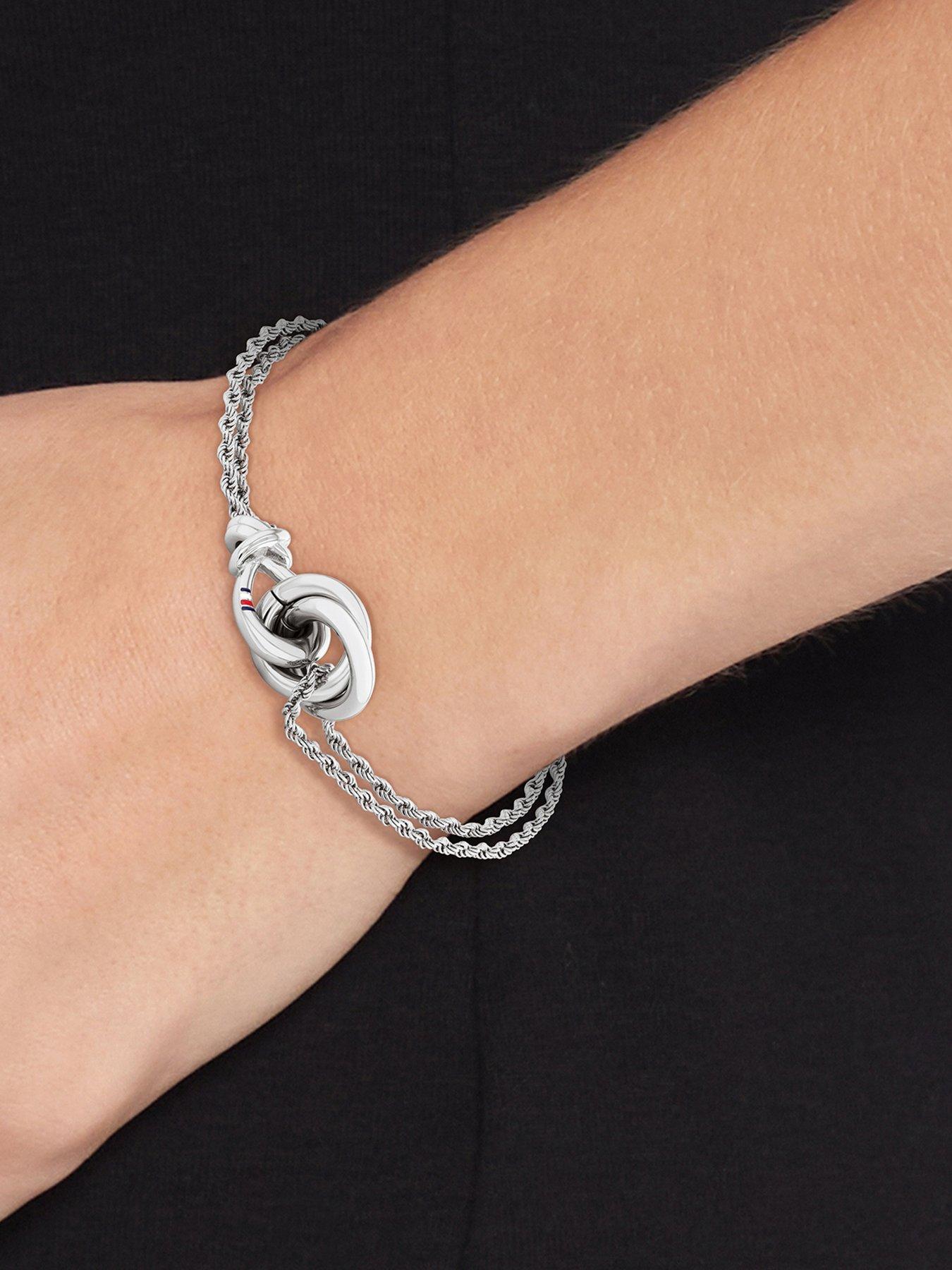 Image 2 of 4 of Tommy Hilfiger Women's Stainless Steel Nautical Knot Bracelet - Silver