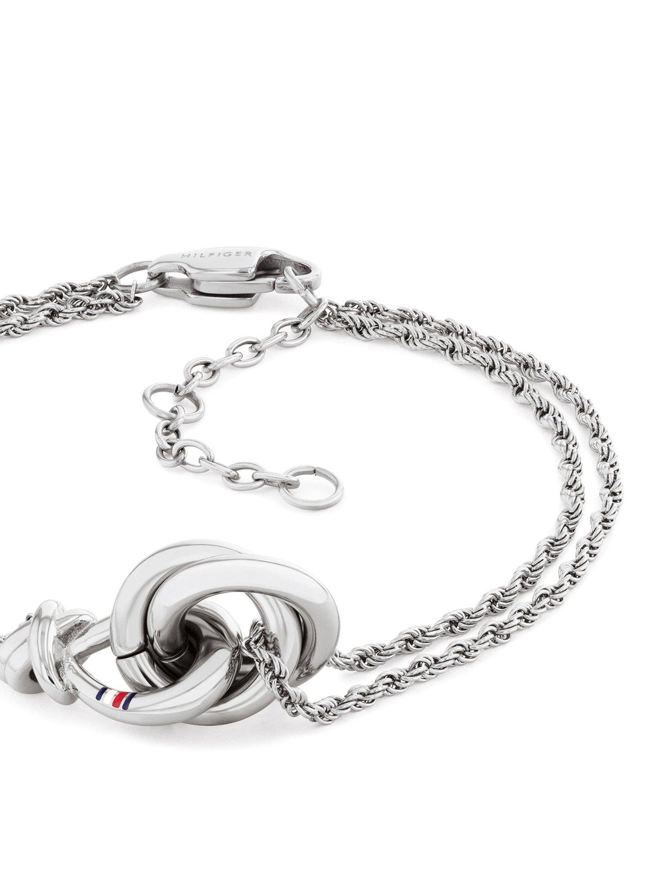Image 3 of 4 of Tommy Hilfiger Women's Stainless Steel Nautical Knot Bracelet - Silver