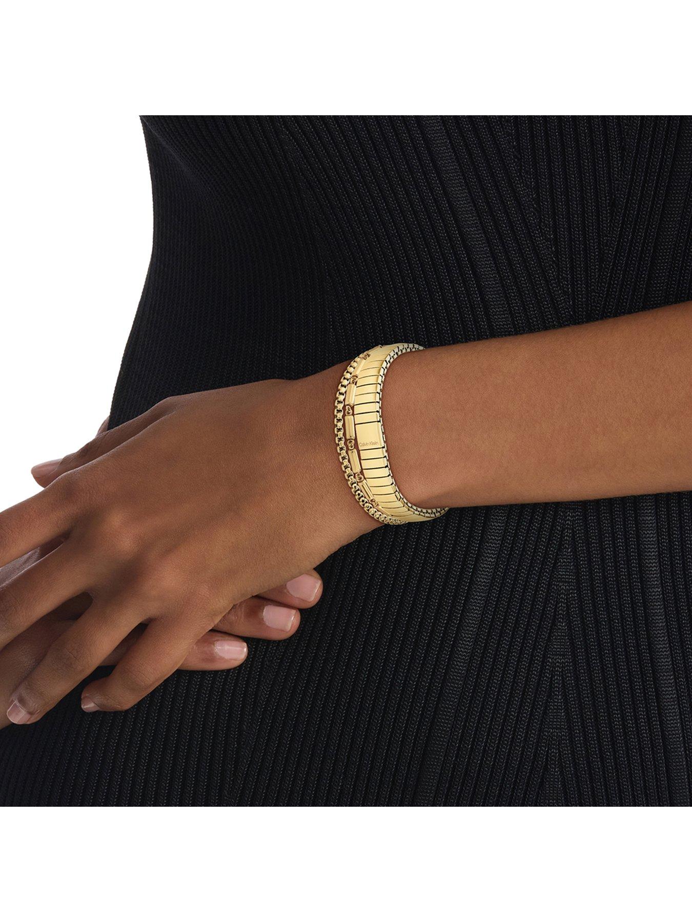 Image 5 of 6 of Calvin Klein Women's Ck Stacked Plated Bracelet - Gold