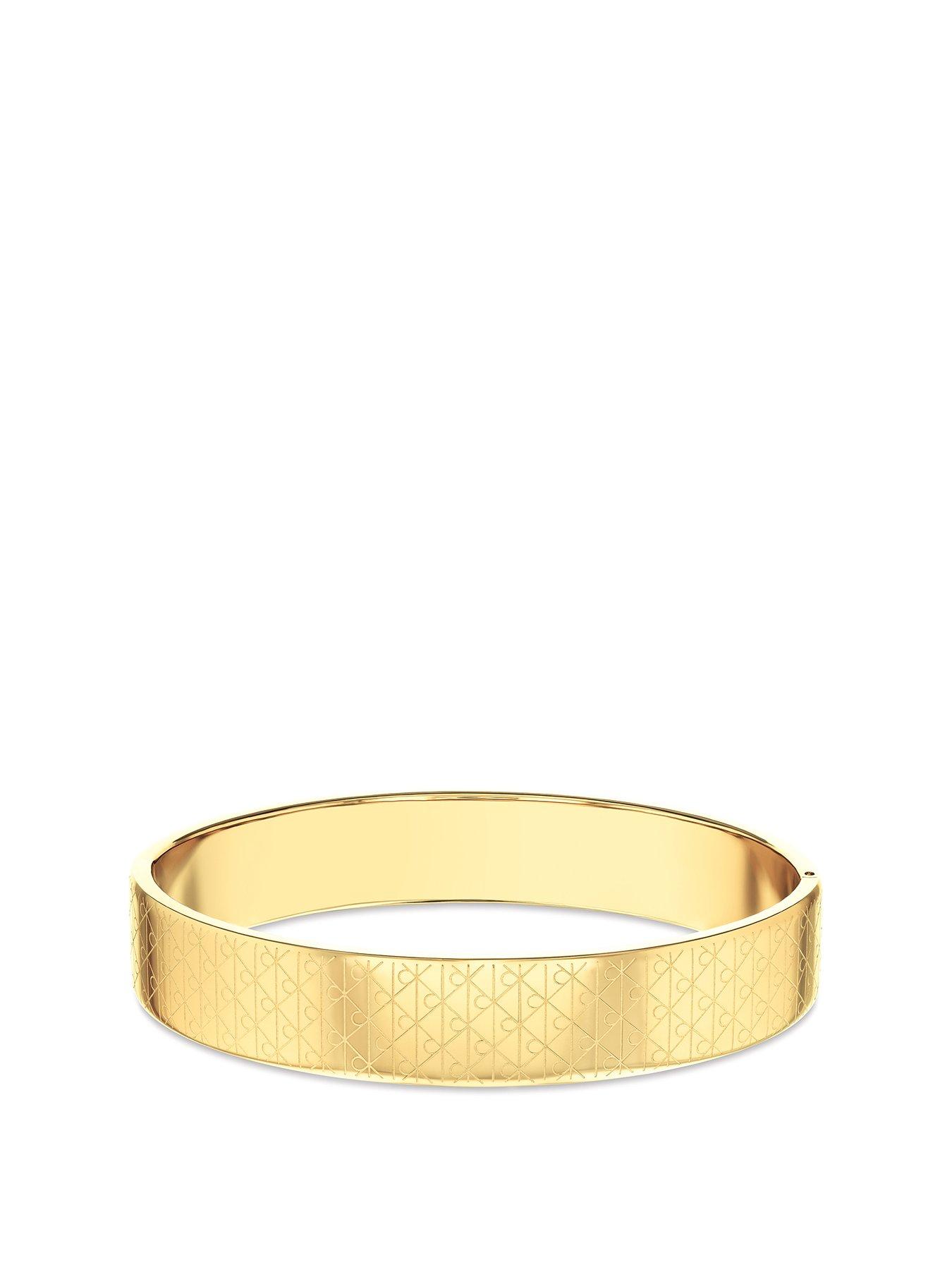 undefined Women's Ck Iconic Essentials Plated Bangle - Gold