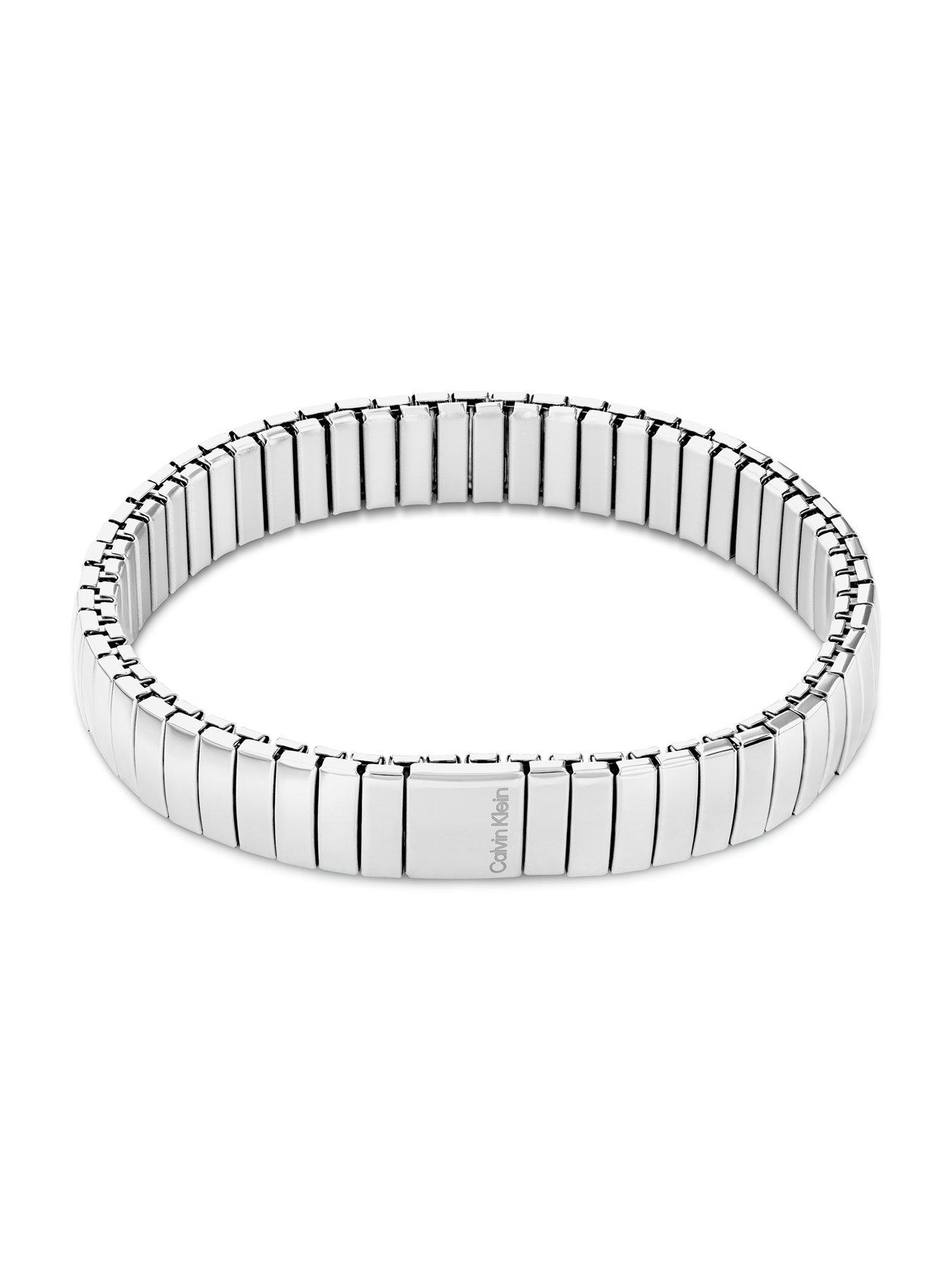 Image 2 of 6 of Calvin Klein Women's Ck Stacked Stainless Steel Bracelet - Silver