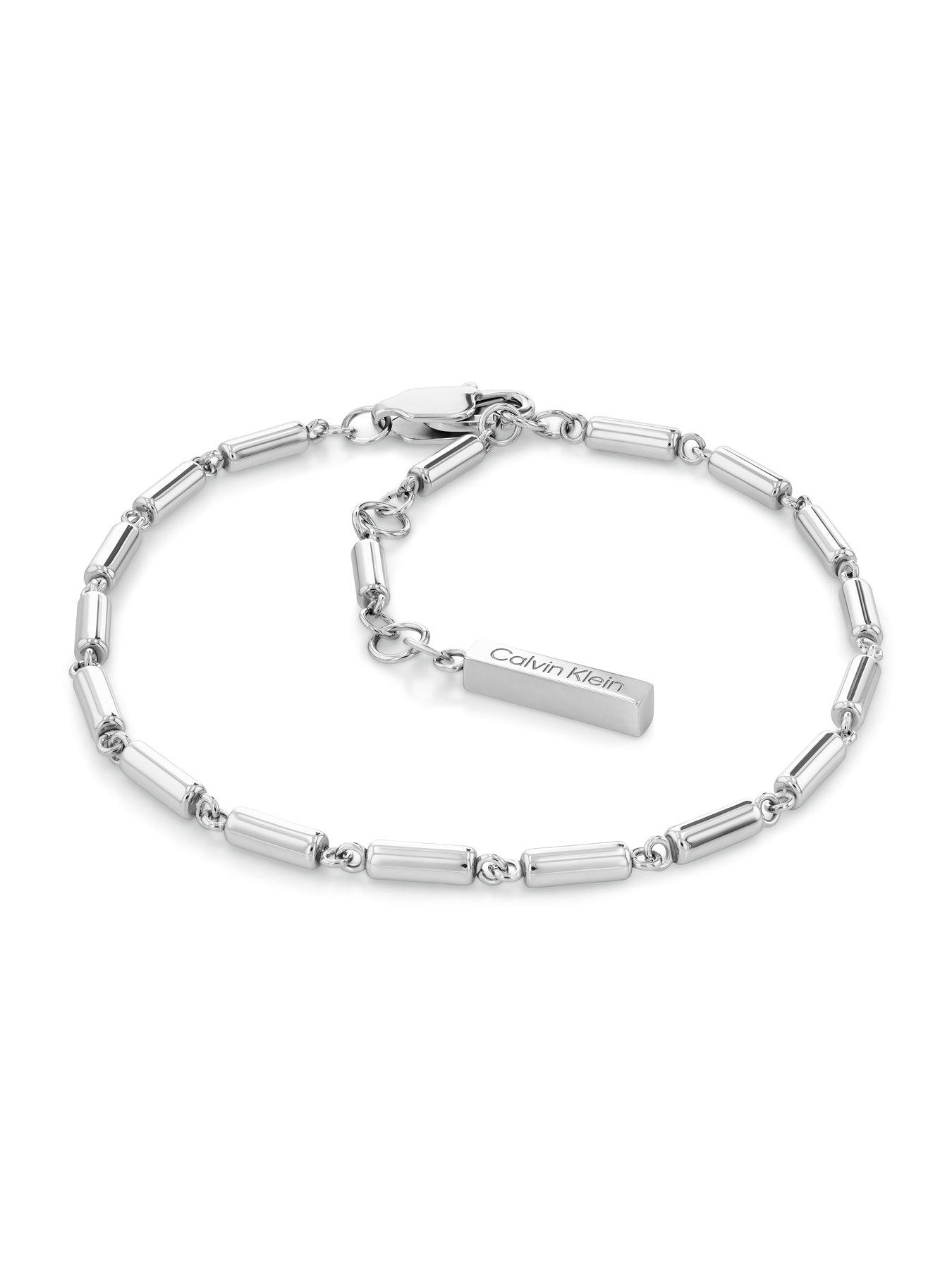 Image 3 of 6 of Calvin Klein Women's Ck Stacked Stainless Steel Bracelet - Silver
