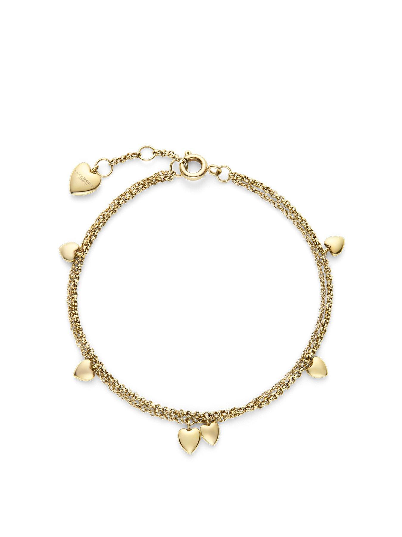 undefined Mini Heart Light Gold IP Double Layered Bracelet