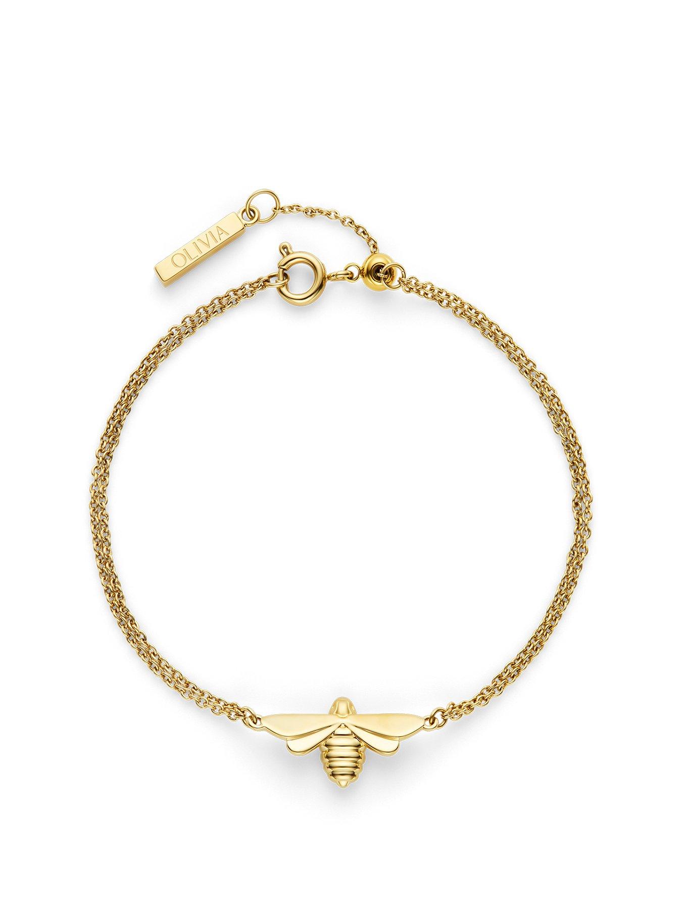 undefined Honey Bee Light Yellow Gold IP Bracelet