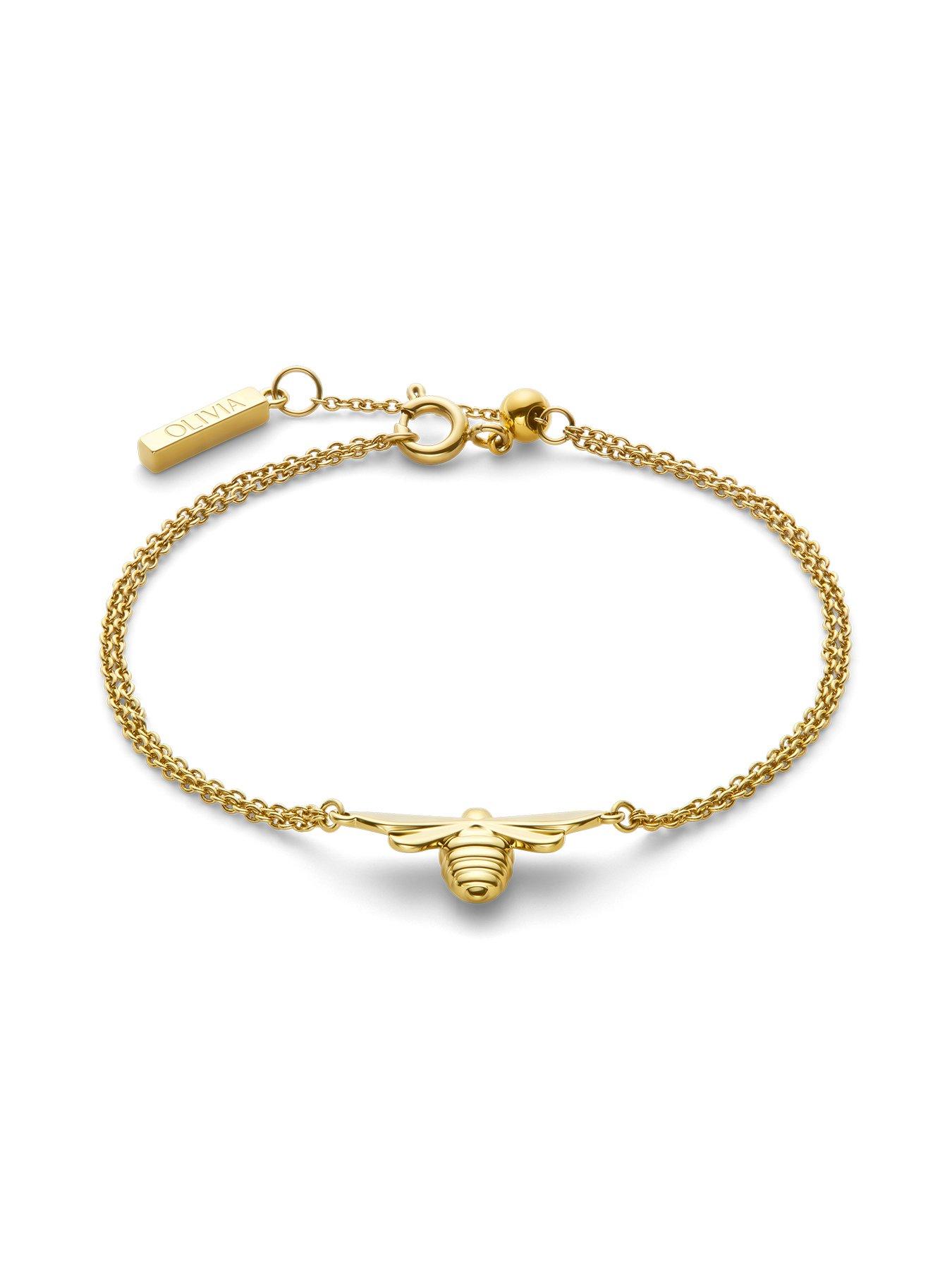 Image 2 of 7 of Olivia Burton Honey Bee Light Yellow Gold IP Bracelet