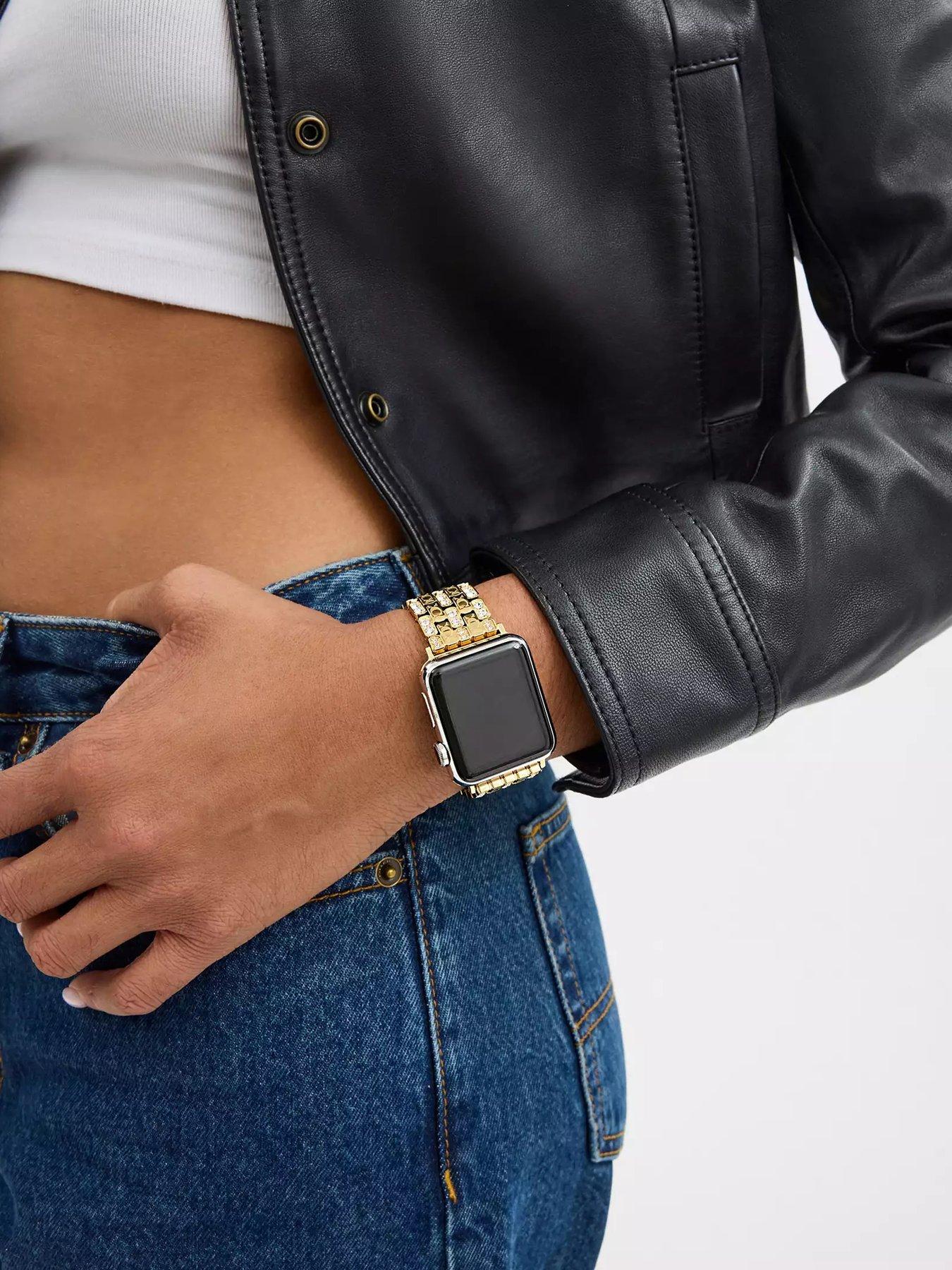 Image 5 of 5 of COACH Ladies Gold IP Signature C Apple Watch Strap
