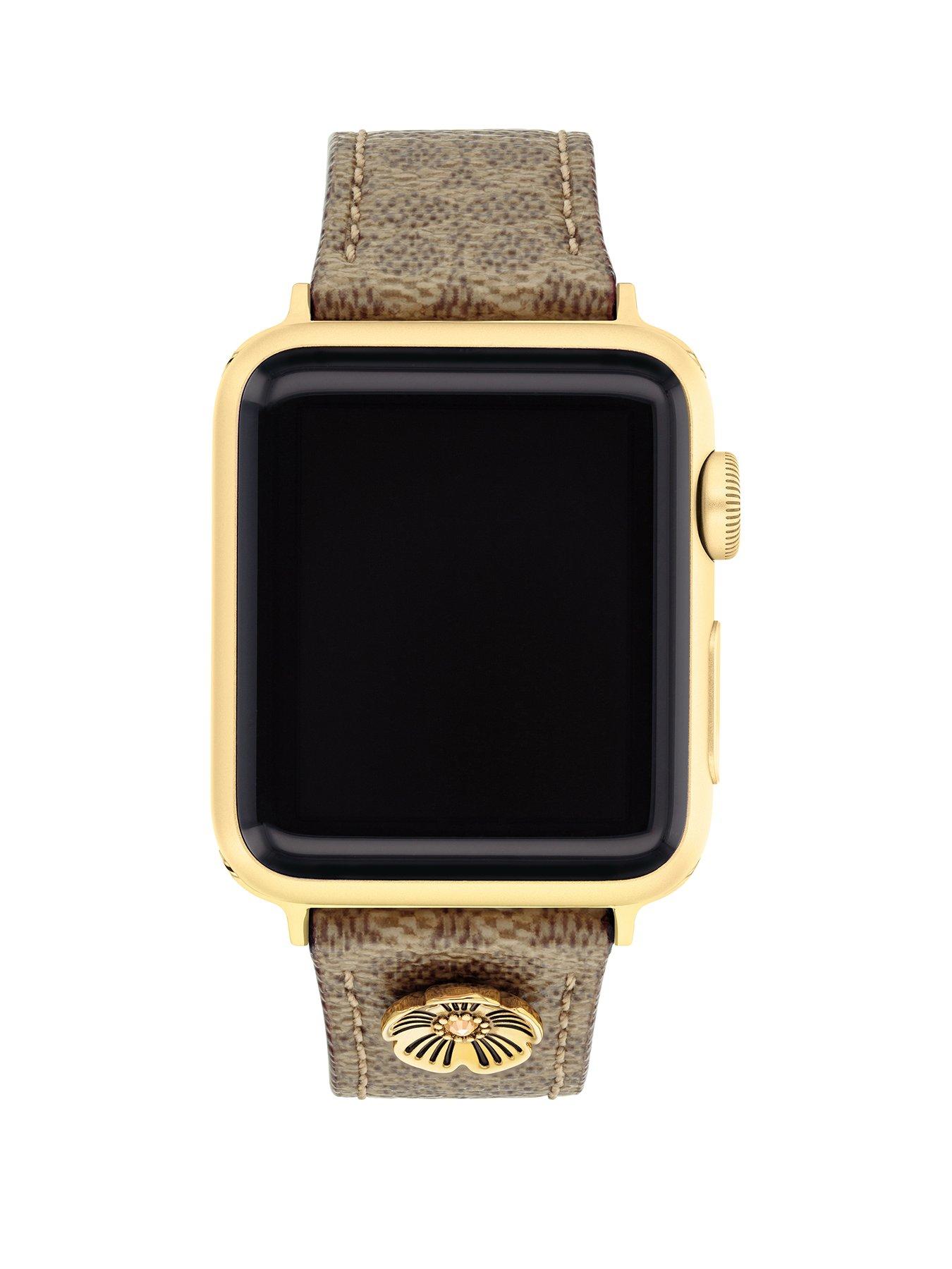 Image 1 of 5 of COACH Ladies Signature Canvas Apple Watch&nbsp;Strap