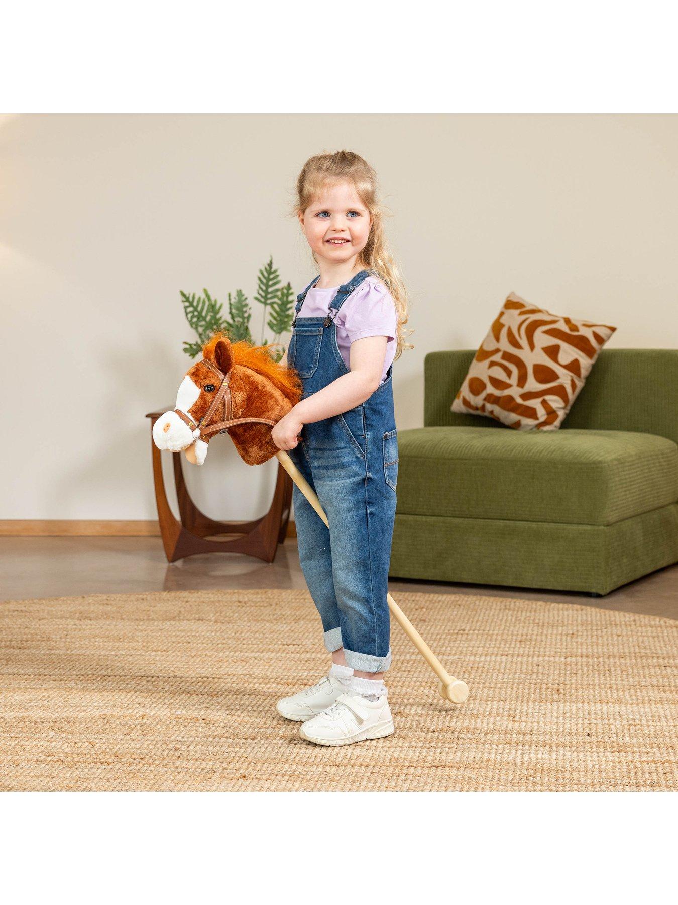  image of hobby-horse-with-galloping-sounds-andnbspwheels--nbspdark-brown