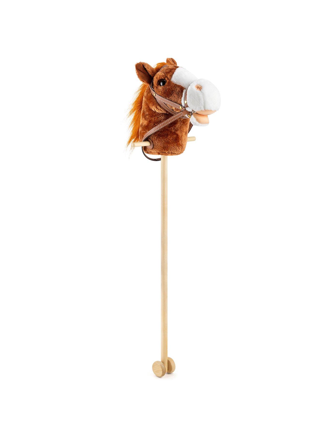  image of hobby-horse-with-galloping-sounds-andnbspwheels--nbspdark-brown