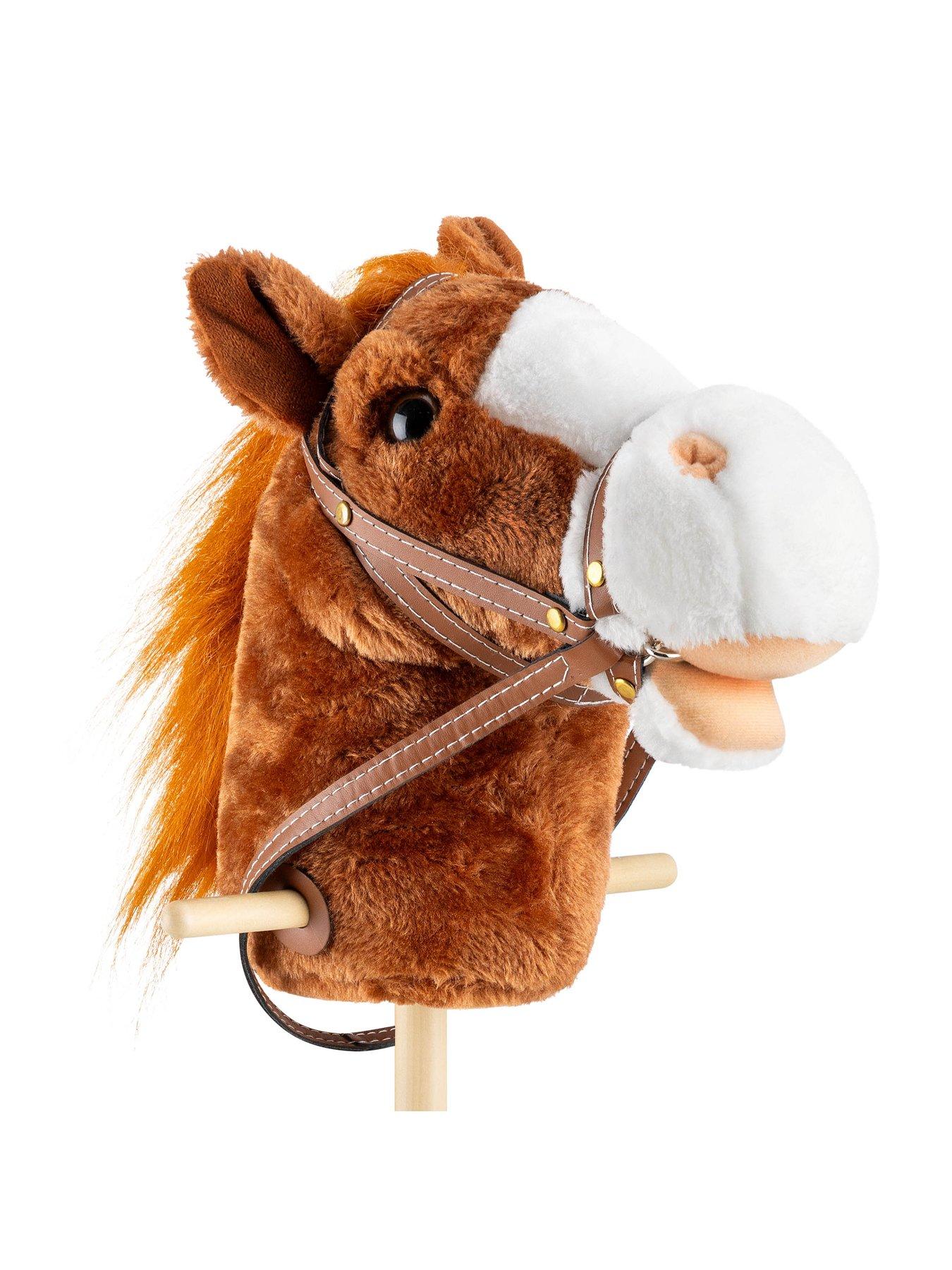  image of hobby-horse-with-galloping-sounds-andnbspwheels--nbspdark-brown