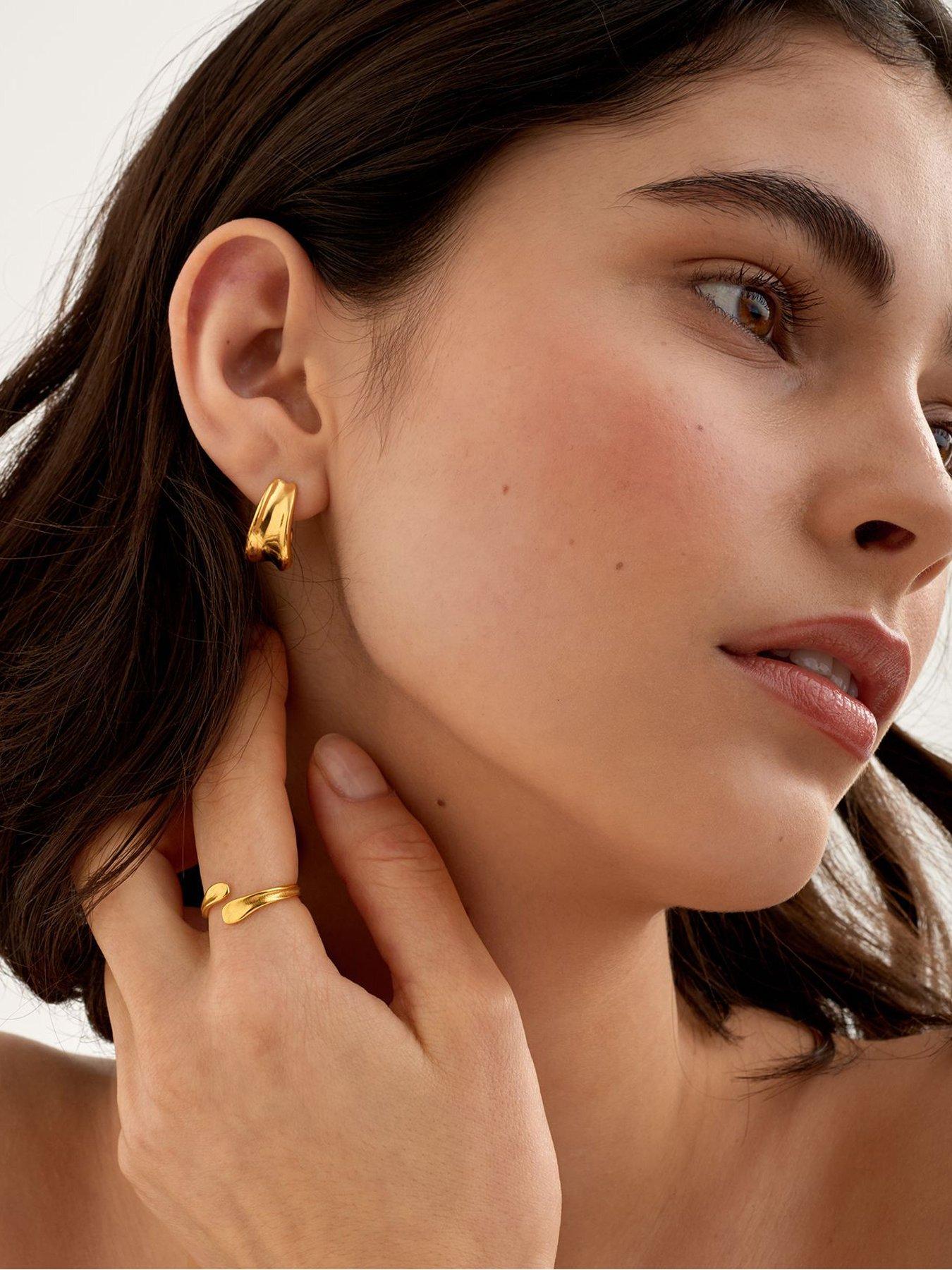 Image 2 of 5 of Katie Loxton MOLTEN LUXE WRAP RING , Gold Coated , Adjustable