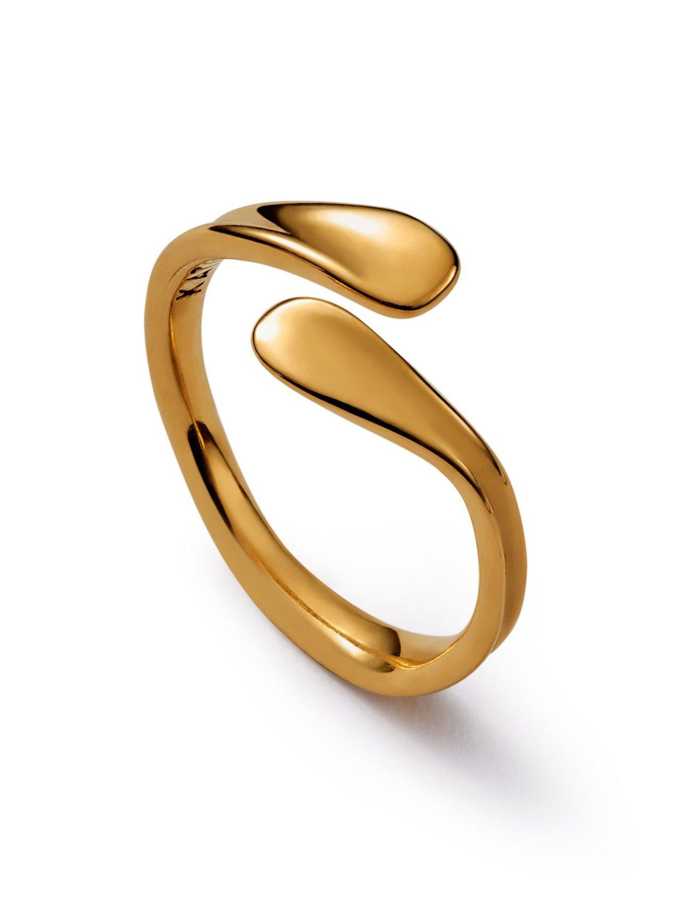Image 3 of 5 of Katie Loxton MOLTEN LUXE WRAP RING , Gold Coated , Adjustable