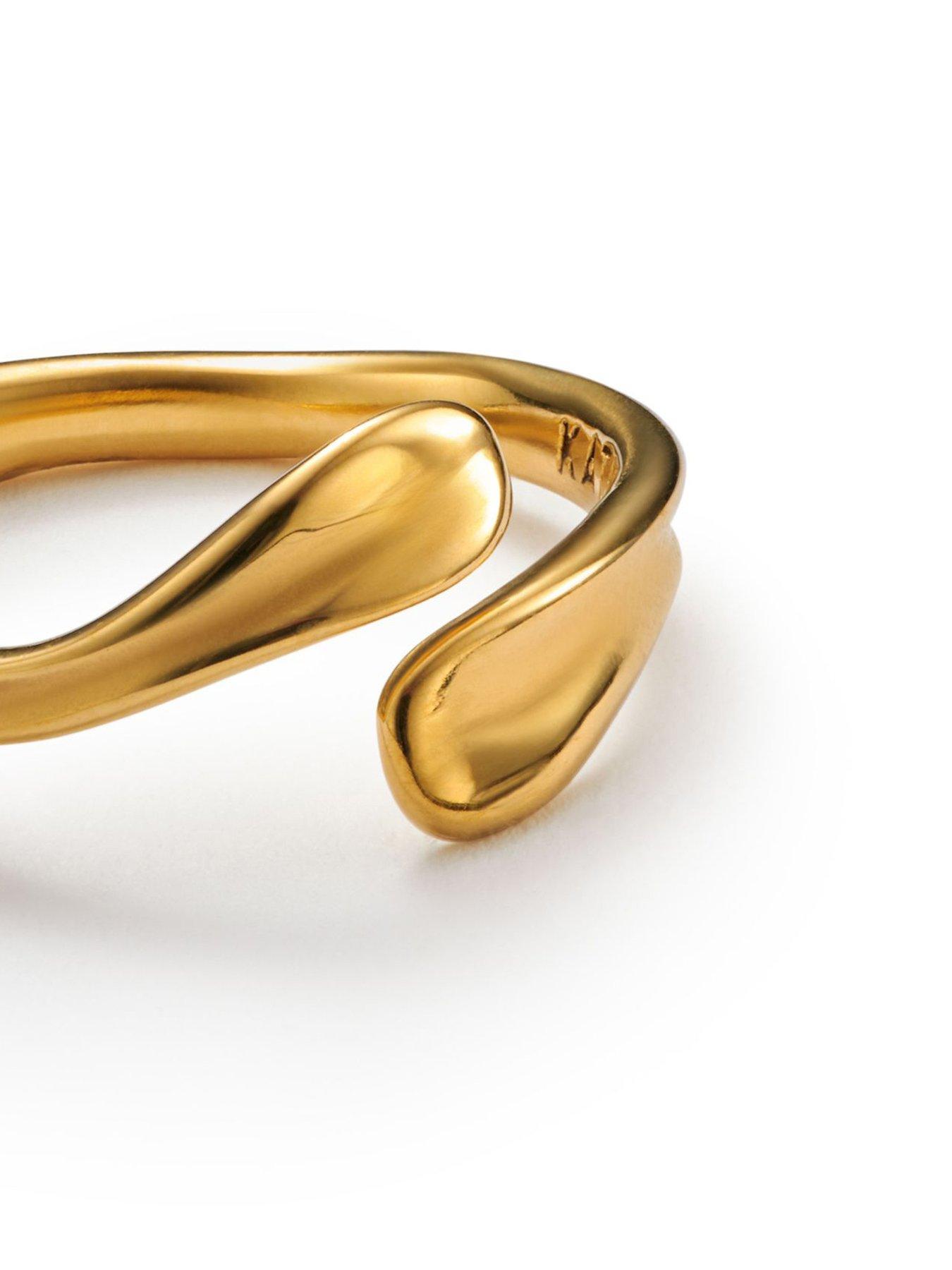 Image 4 of 5 of Katie Loxton MOLTEN LUXE WRAP RING , Gold Coated , Adjustable